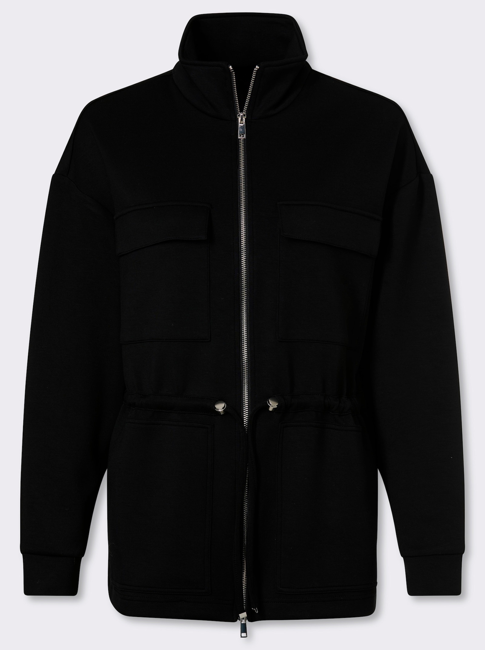 heine Jacke mit Tunnelzug in der Taille - schwarz