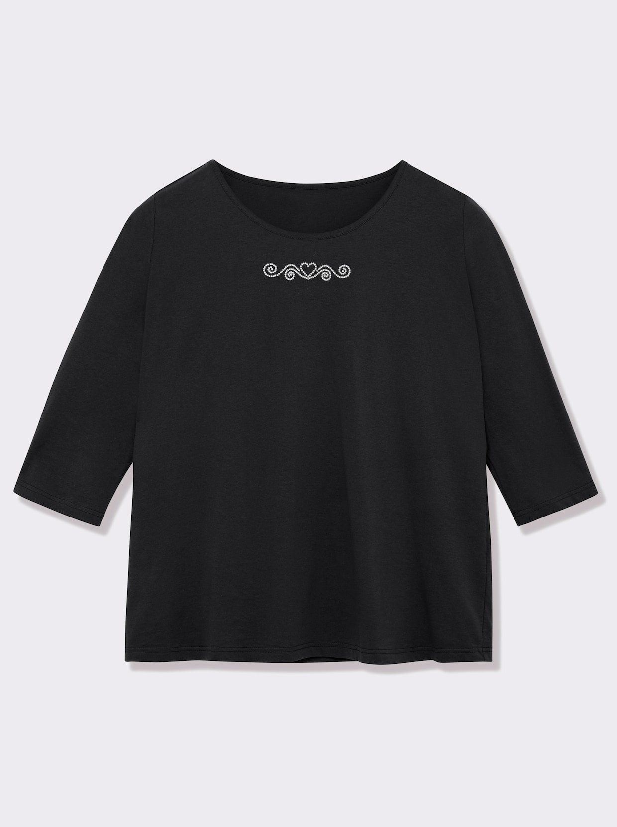 3/4-Arm-Shirt - schwarz