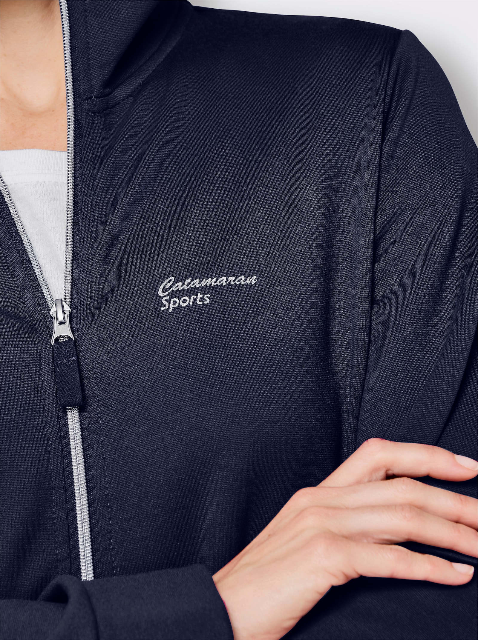 Catamaran Funktionsjacke in formstabiler Interlock-Qualität - marine