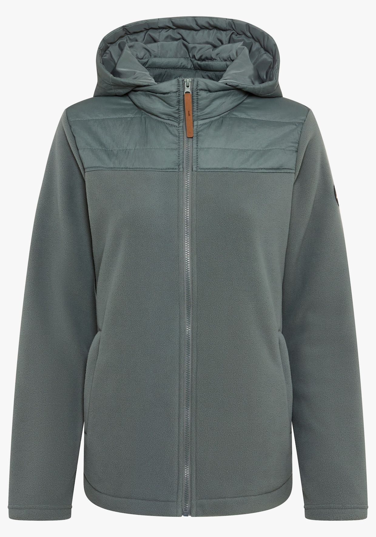 Polarino Hybridjacke - grün-grau