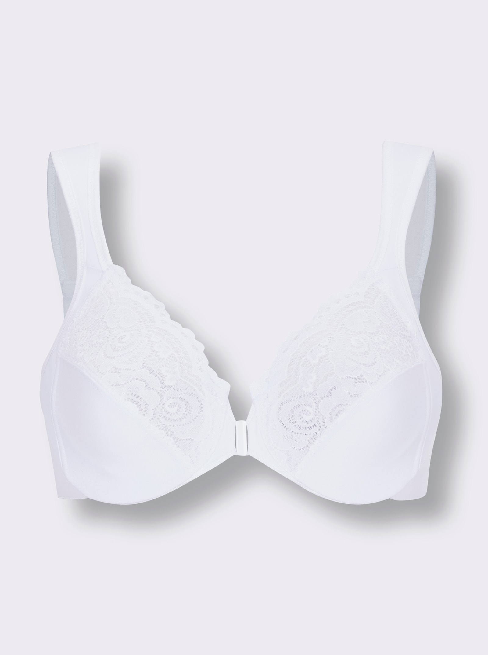 Glamorise Vorderverschluss-BH mit Bügel - weiß