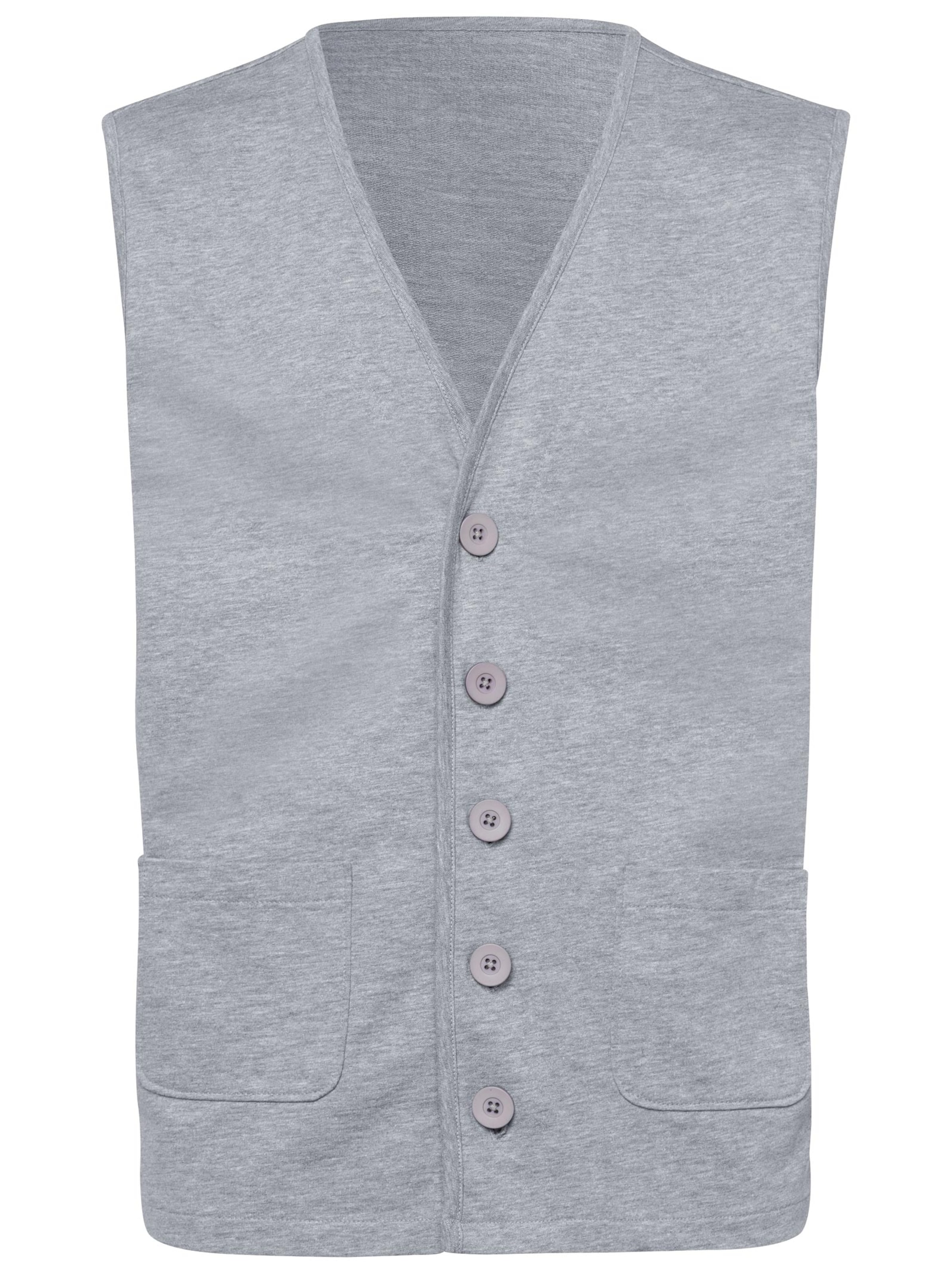 Freizeitweste - hellgrau-meliert