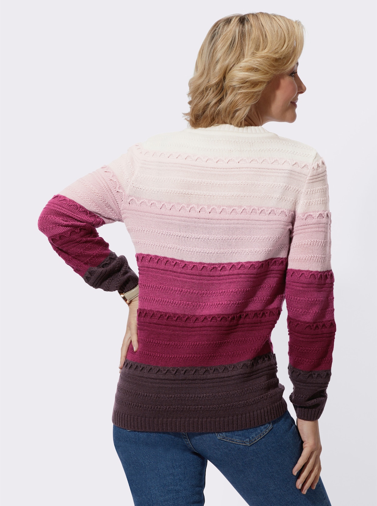 Pullover met lange mouwen - heide gedessineerd