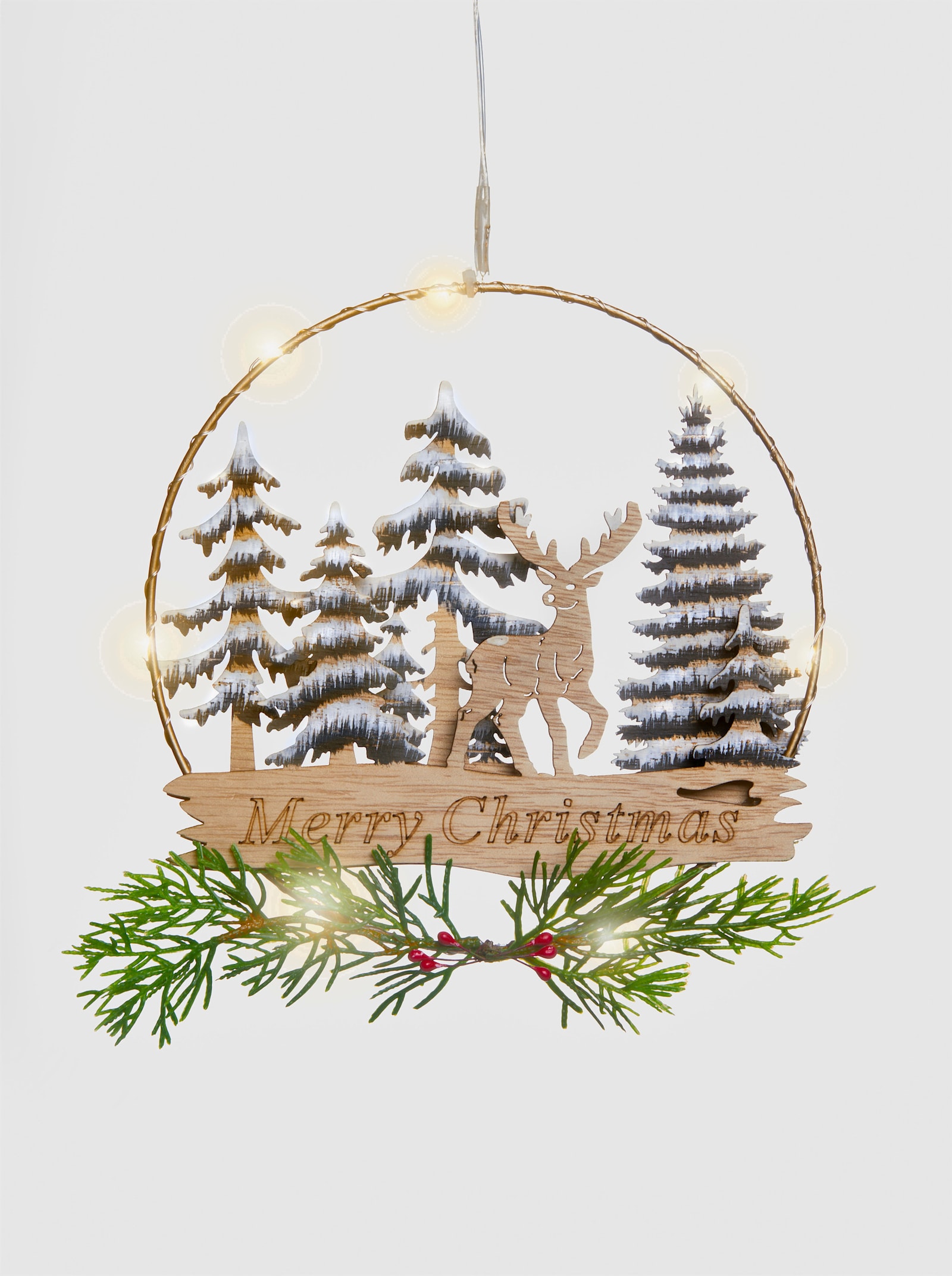 Weihnachtskranz - braun