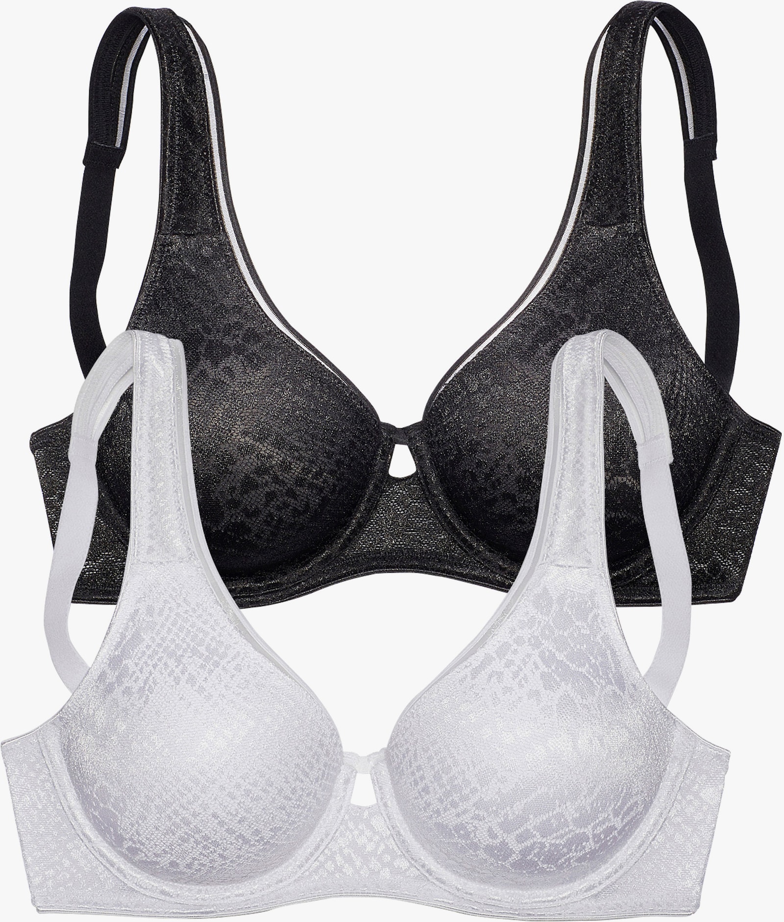 petite fleur Soutien-gorge minimiseur - blanc + noir