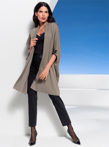 heine Long-Strickjacke - taupe