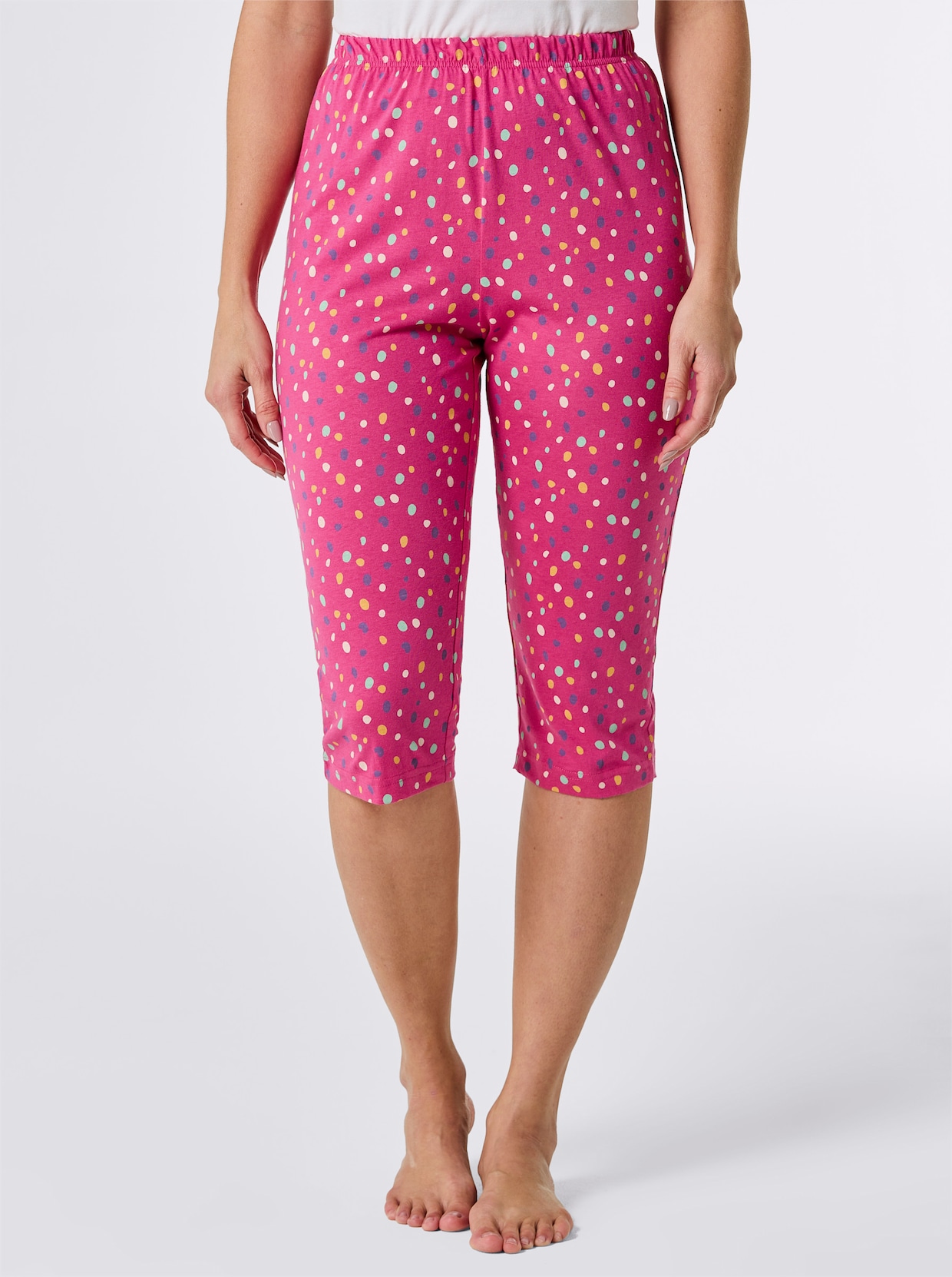 wäschepur Capri-legging - fuchsia geprint