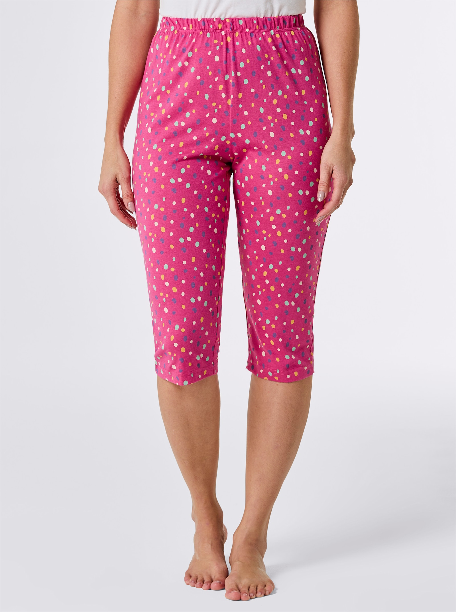 wäschepur Capri-Hose - fuchsia-bedruckt