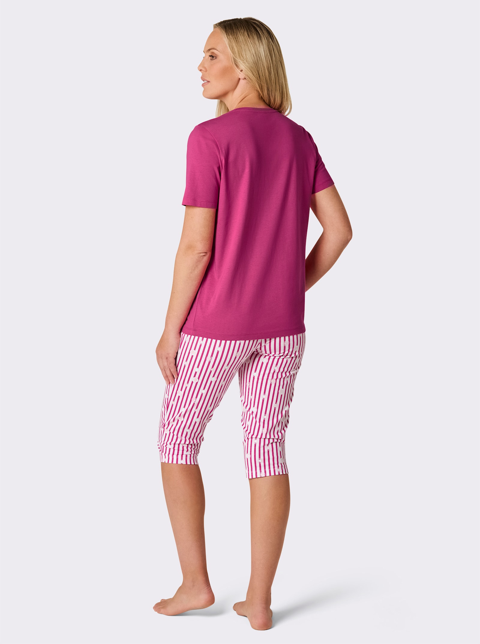 wäschepur Capri-Anzüge - eisblau-bedruckt + fuchsia-bedruckt