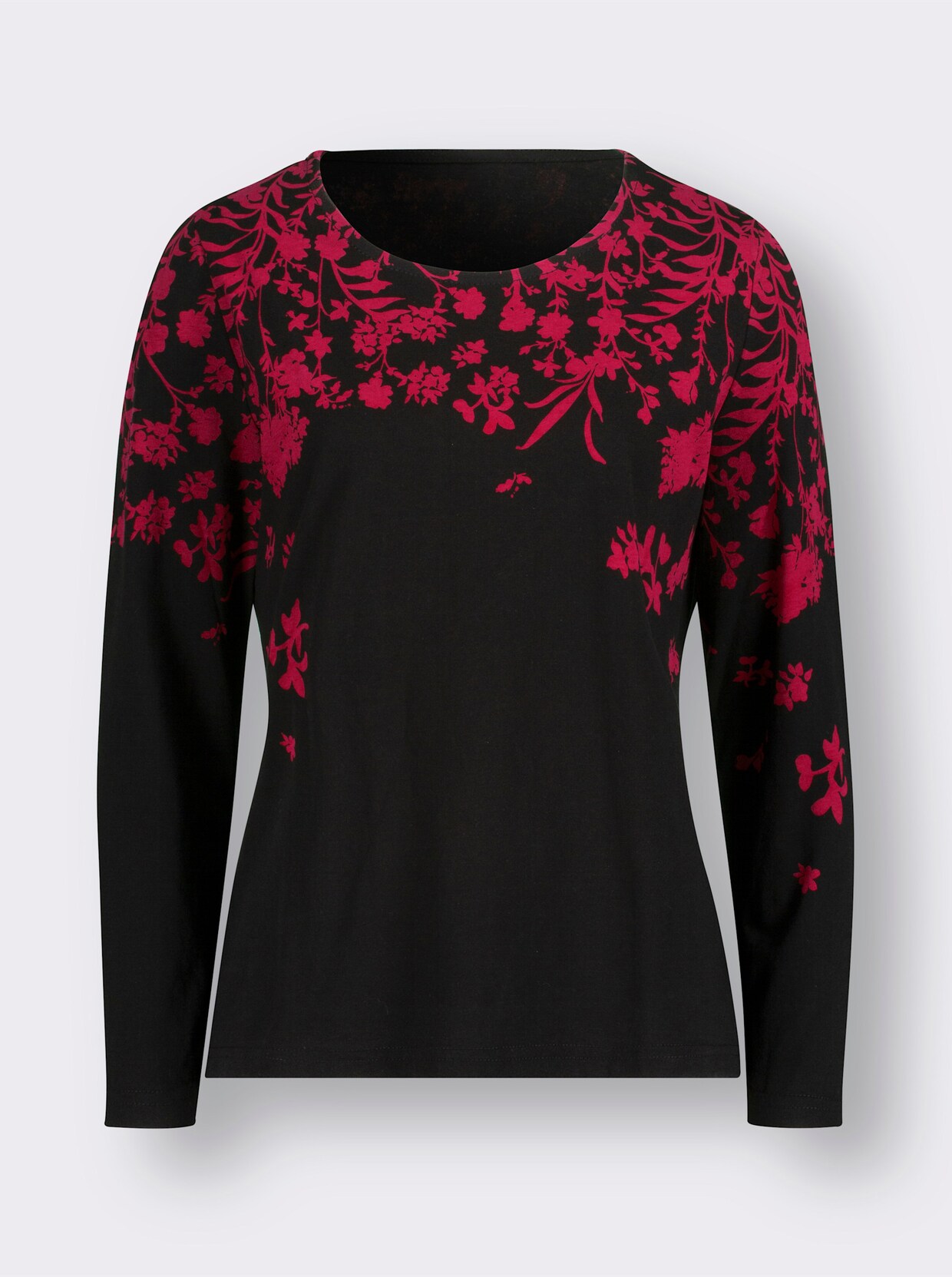 Shirt met lange mouwen - zwart/rood