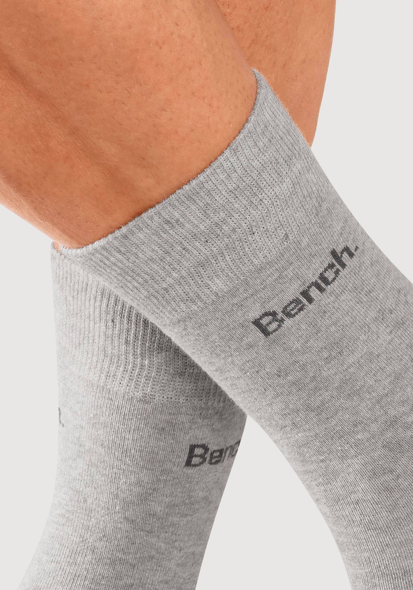 Bench. Basicsocken - 2x anthrazit-meliert, 2x grau-meliert