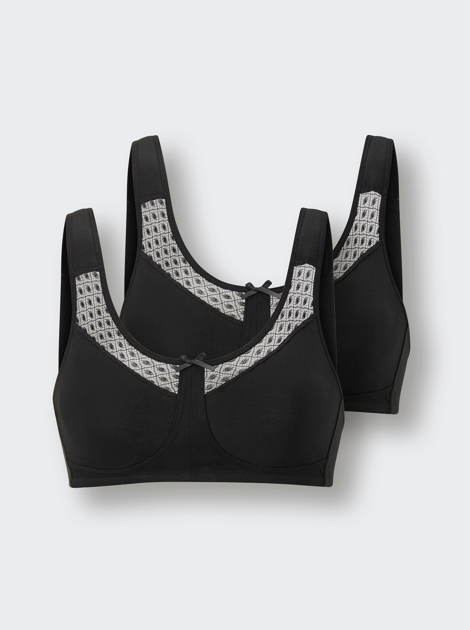 wäschepur Steunbeha zonder beugel met kantinzet - zwart