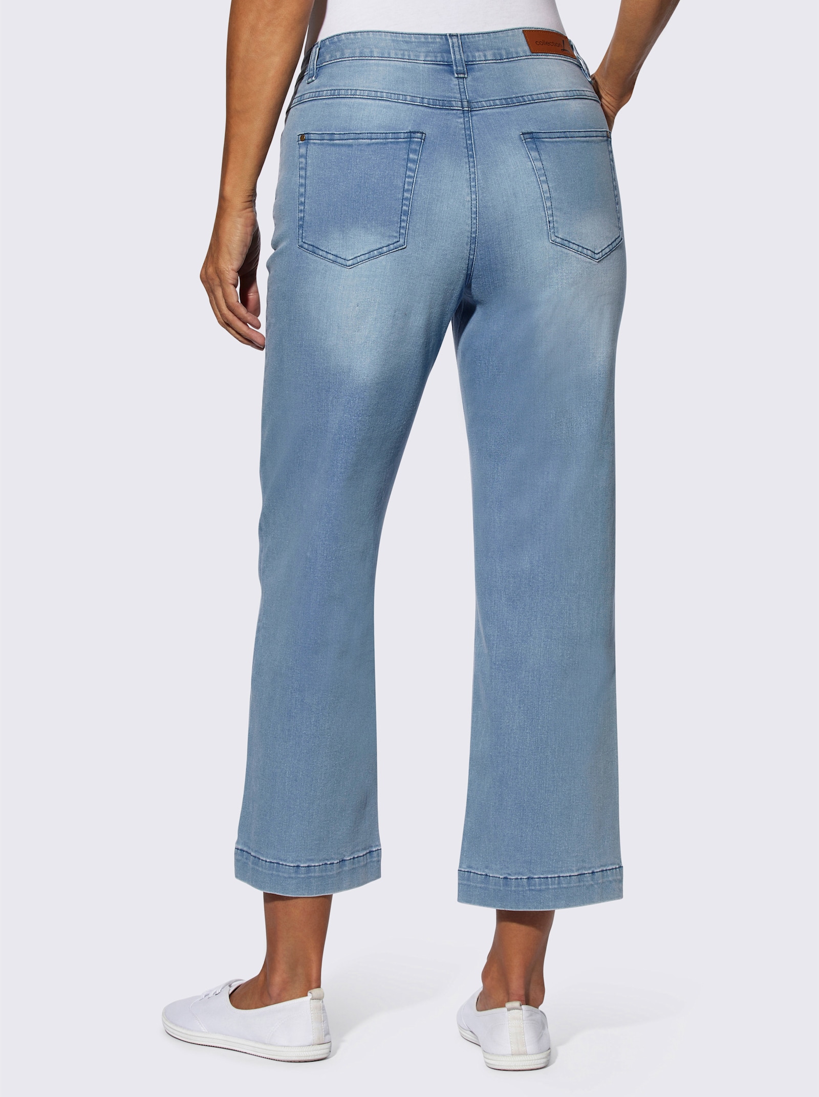 Culotte met wassing voor. - blue-bleached