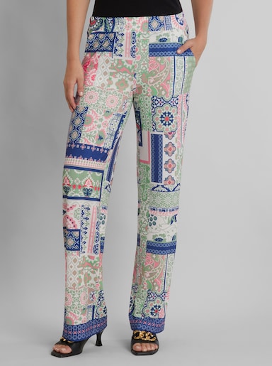 heine Schlupfhose aus Kofferware - eucalyptus-royalblau-bedruckt
