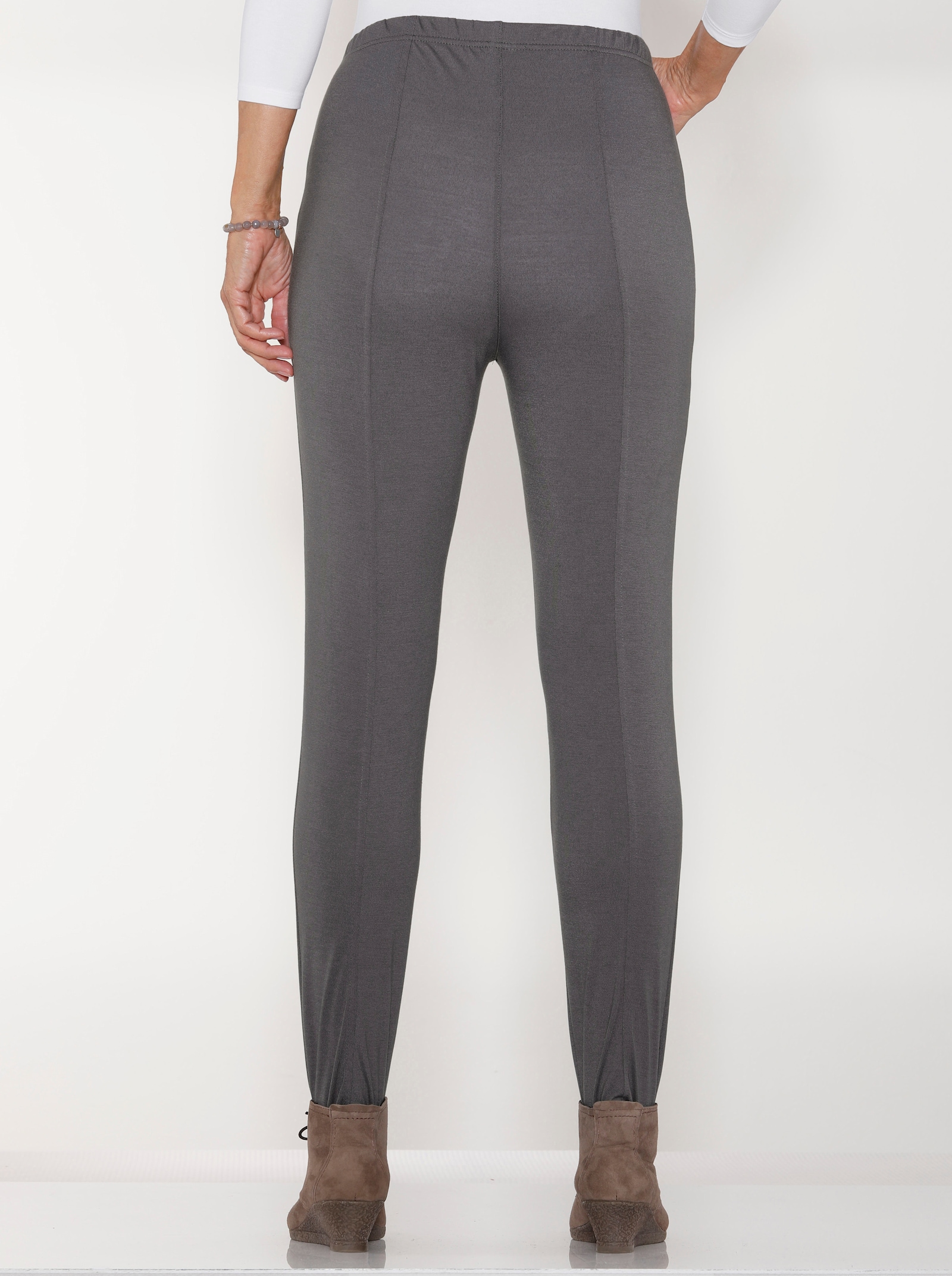 Bügelfaltenhose mit Steg - grau