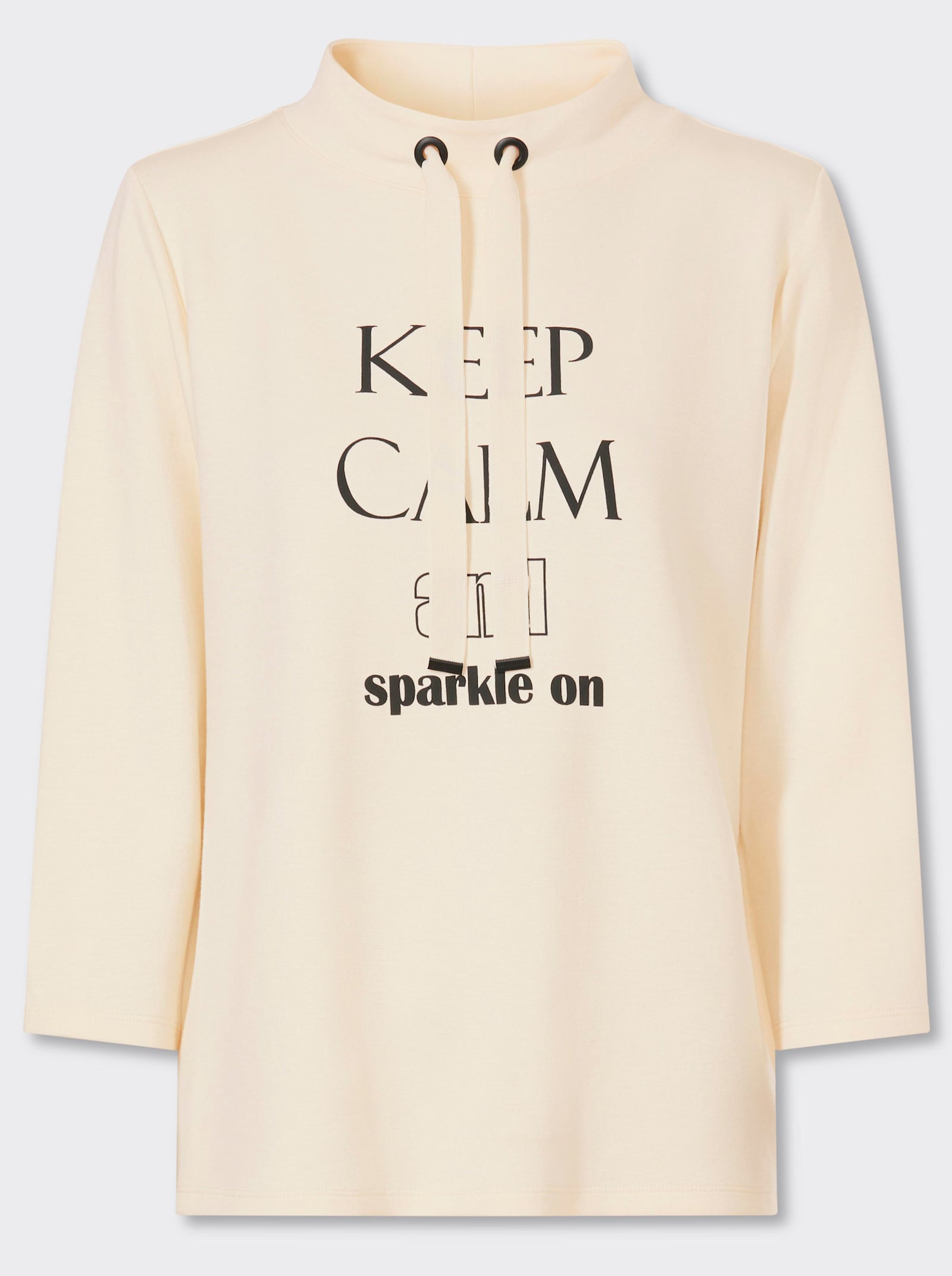 heine Sweatshirt mit weitem Stehkragen - champagner