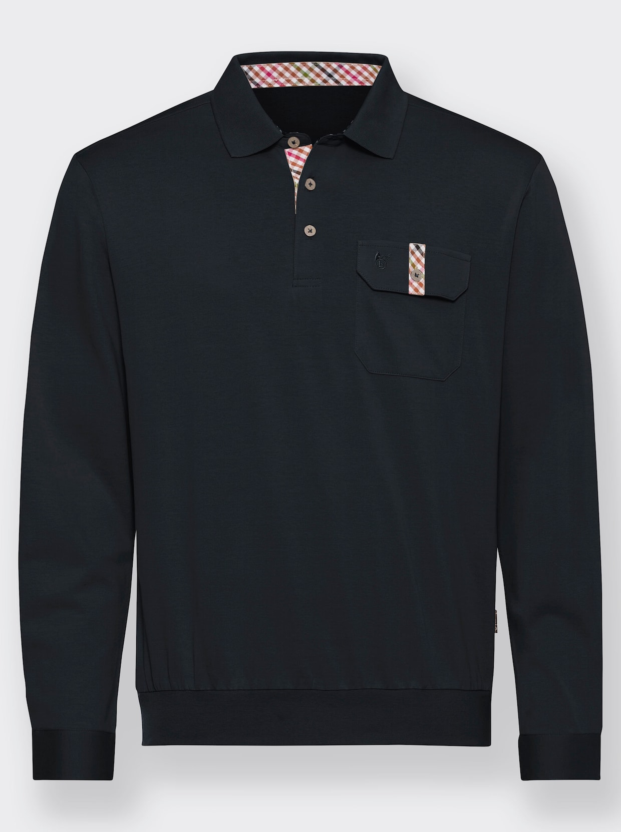 Hajo Langarm-Poloshirt - marine