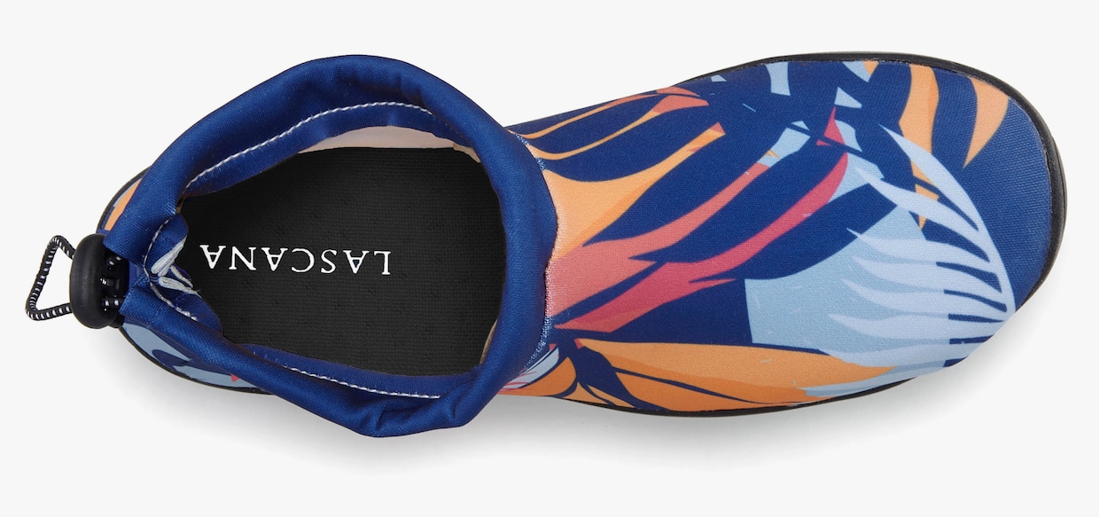 LASCANA Badschoen - blauw/oranje