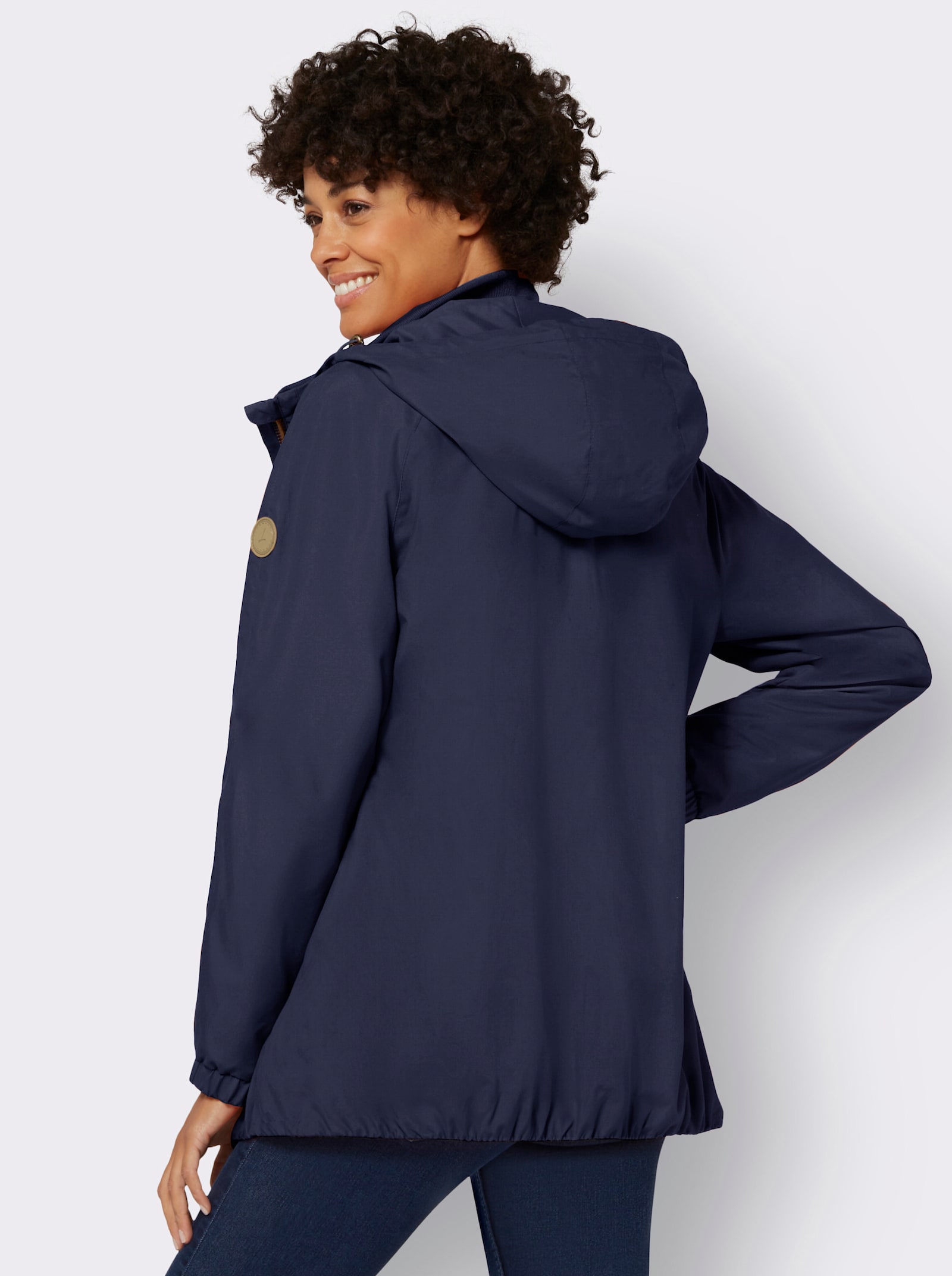 Übergangsjacke in Microfaser-Qualität - marine