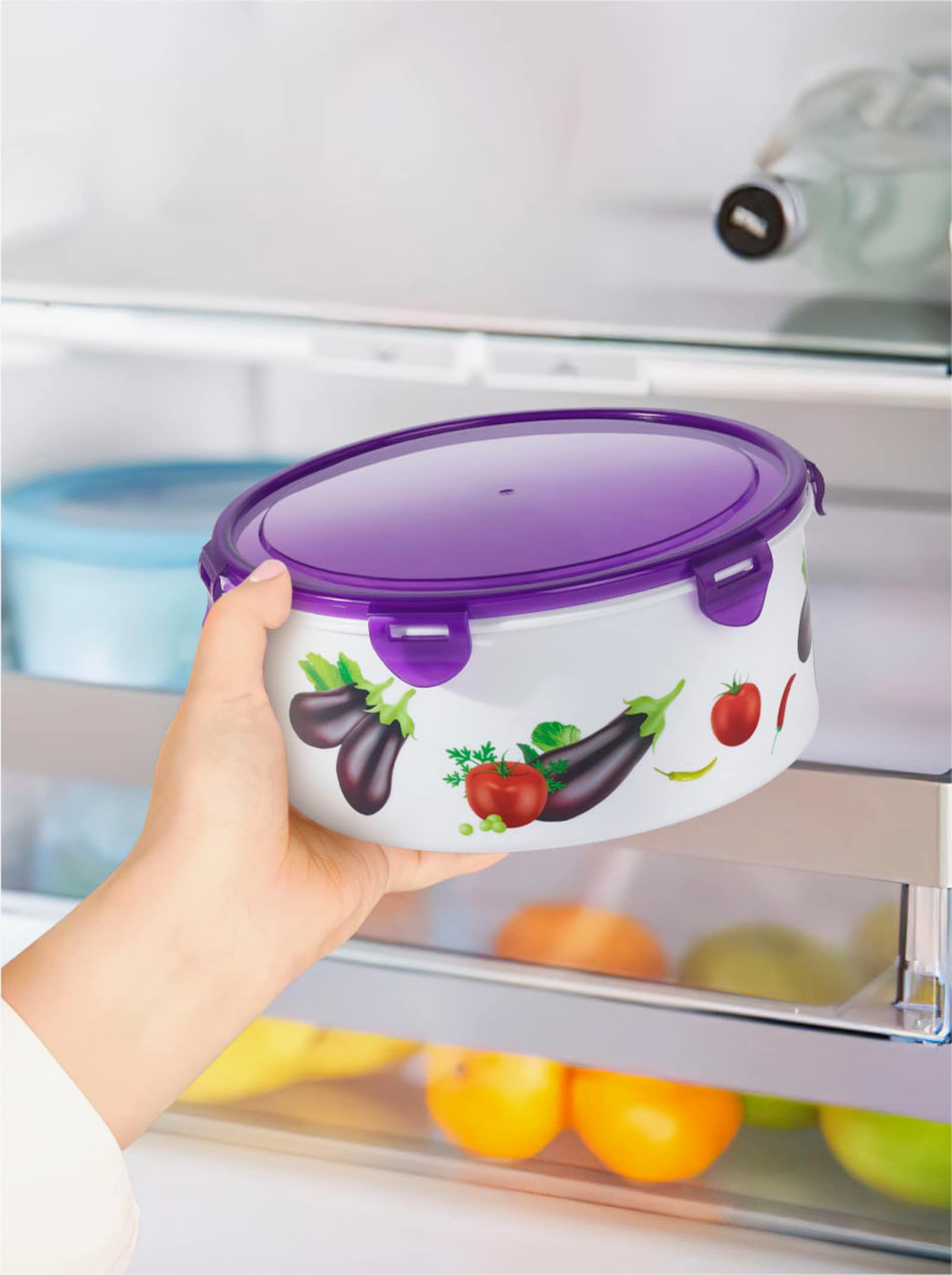 Dosenset - aubergine-gemustert