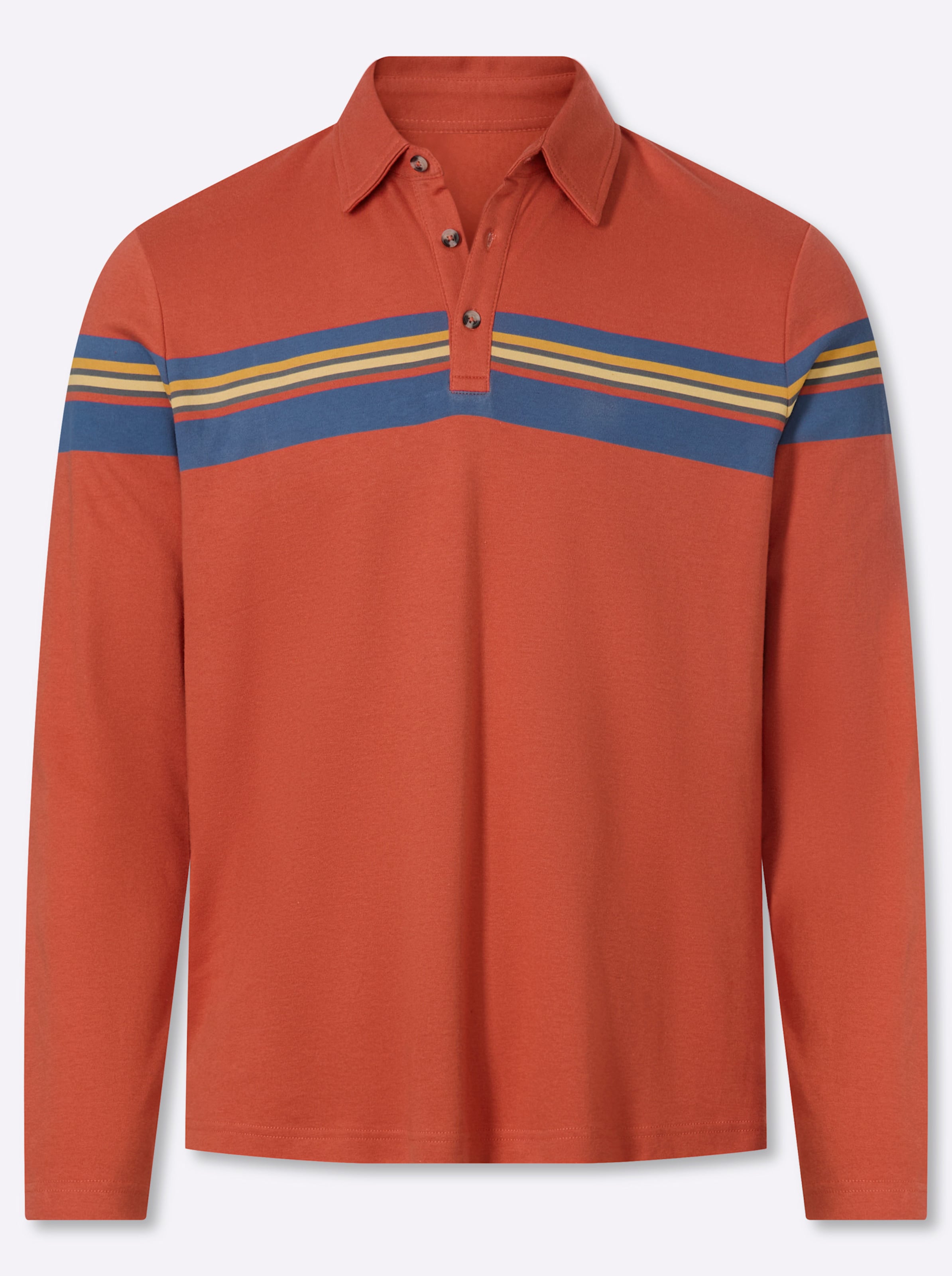 Thumbnail - Langarm-Poloshirt