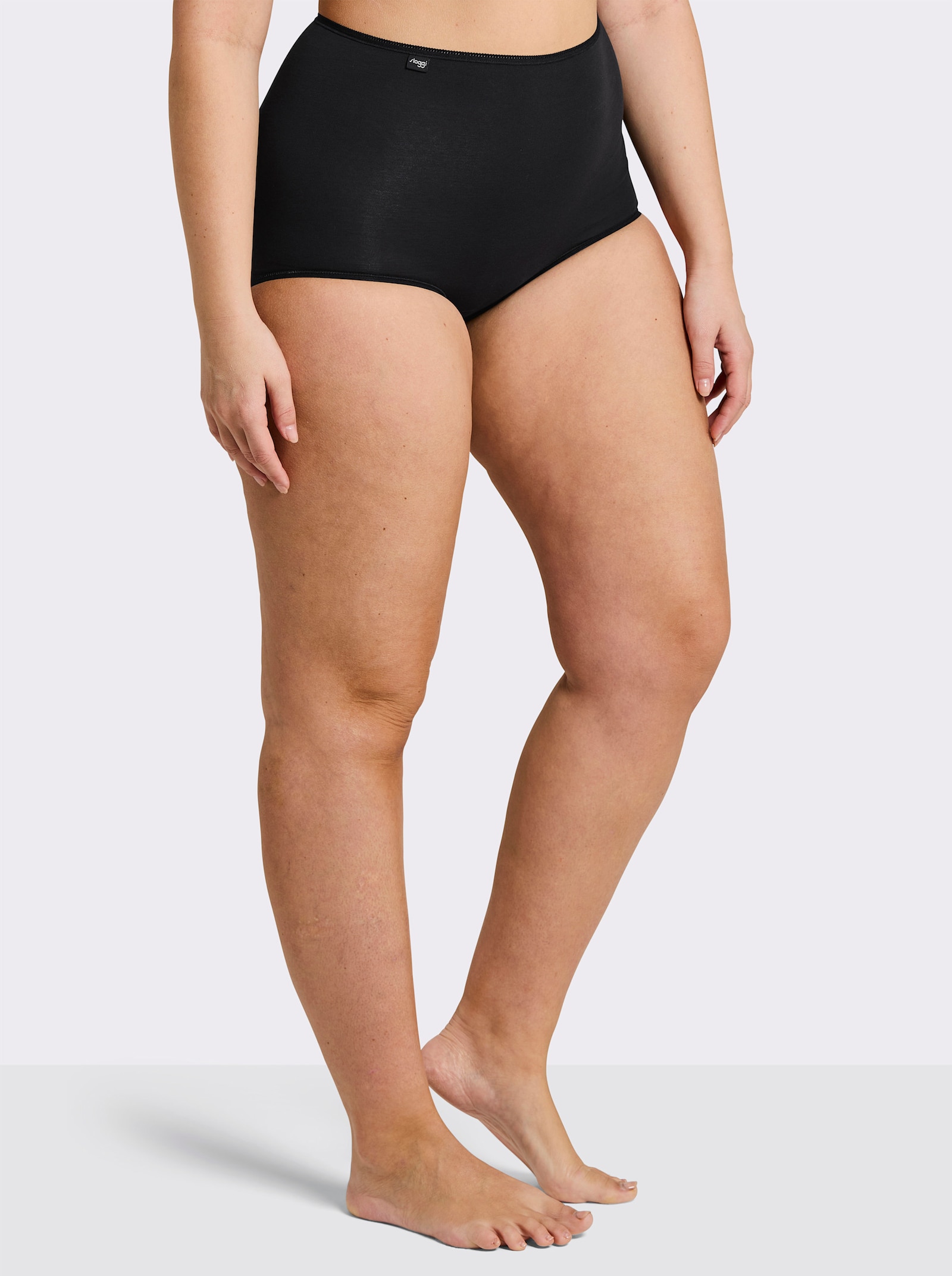 Sloggi Taillenslip mit Ziergummi am Bund - schwarz