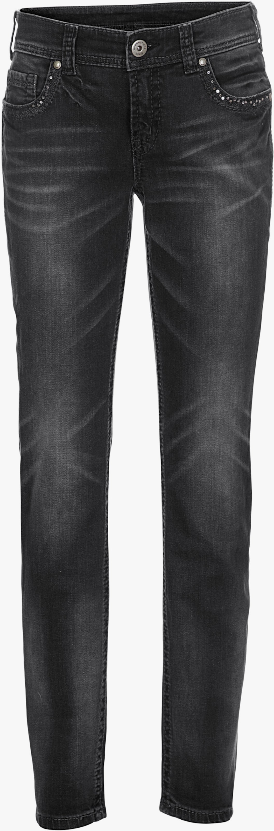 heine Skinny jeans met borduursel - black stone