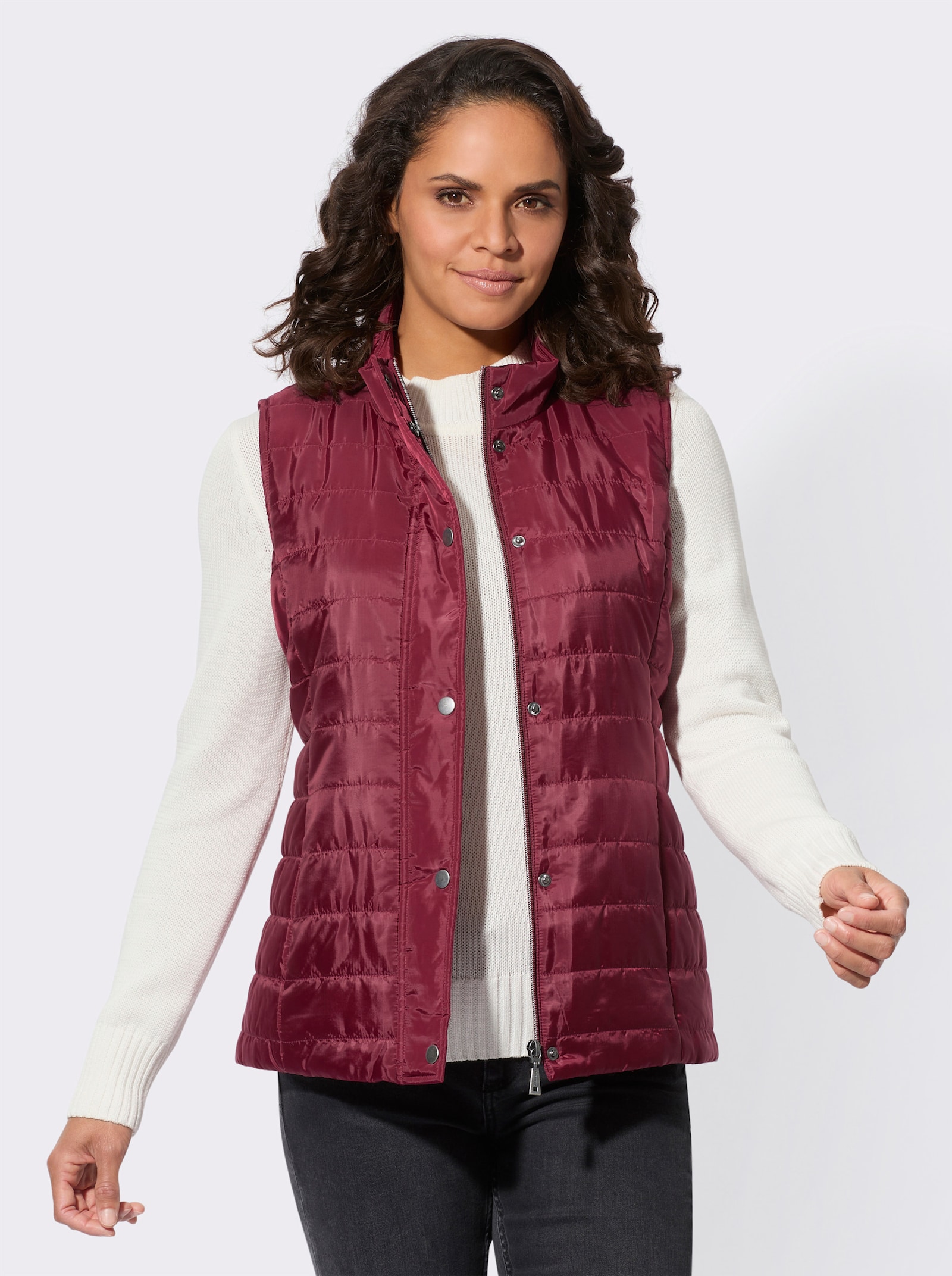 Weste aus recyceltem Polyester - bordeaux