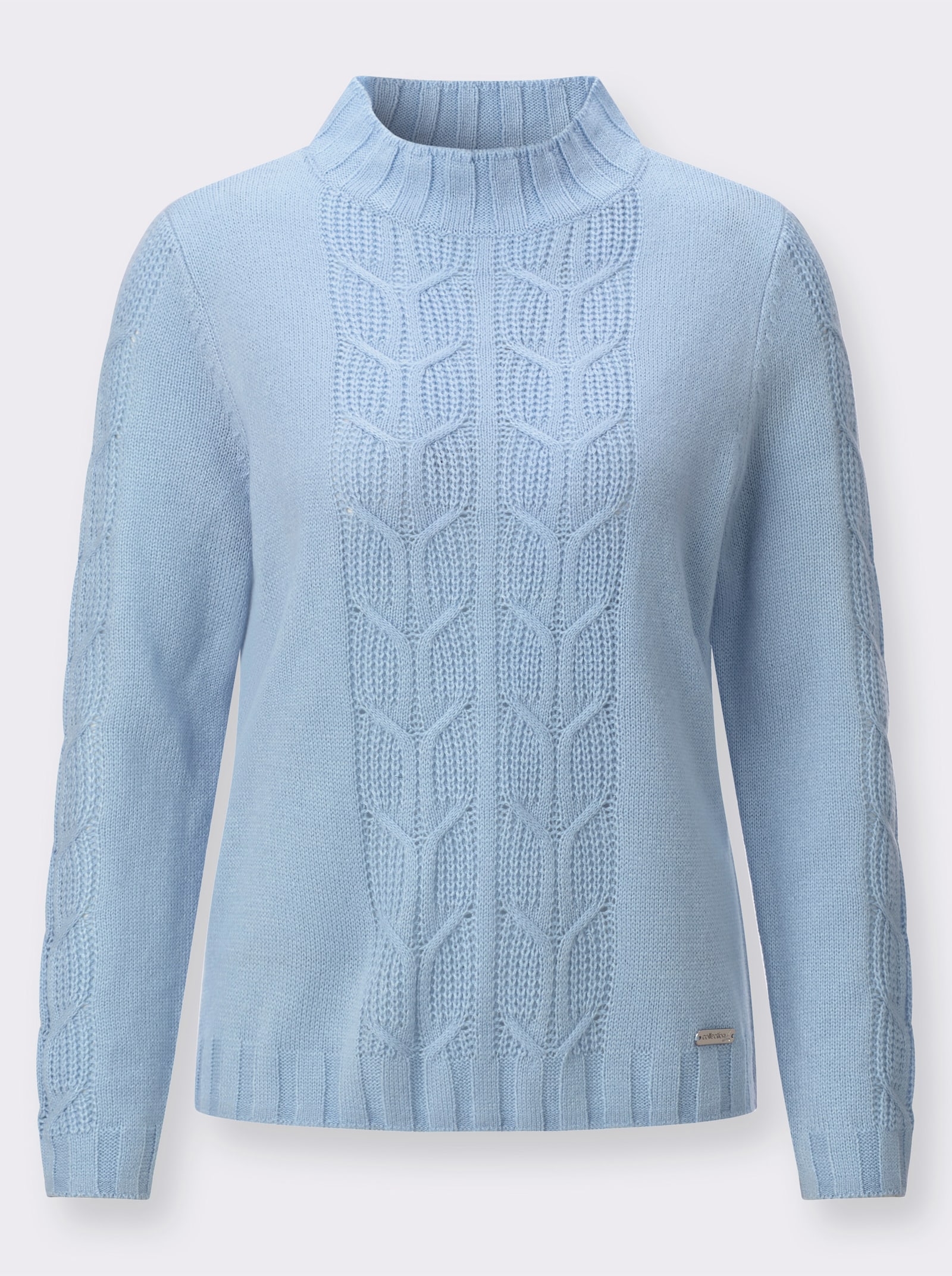 Stehkragenpullover - eisblau