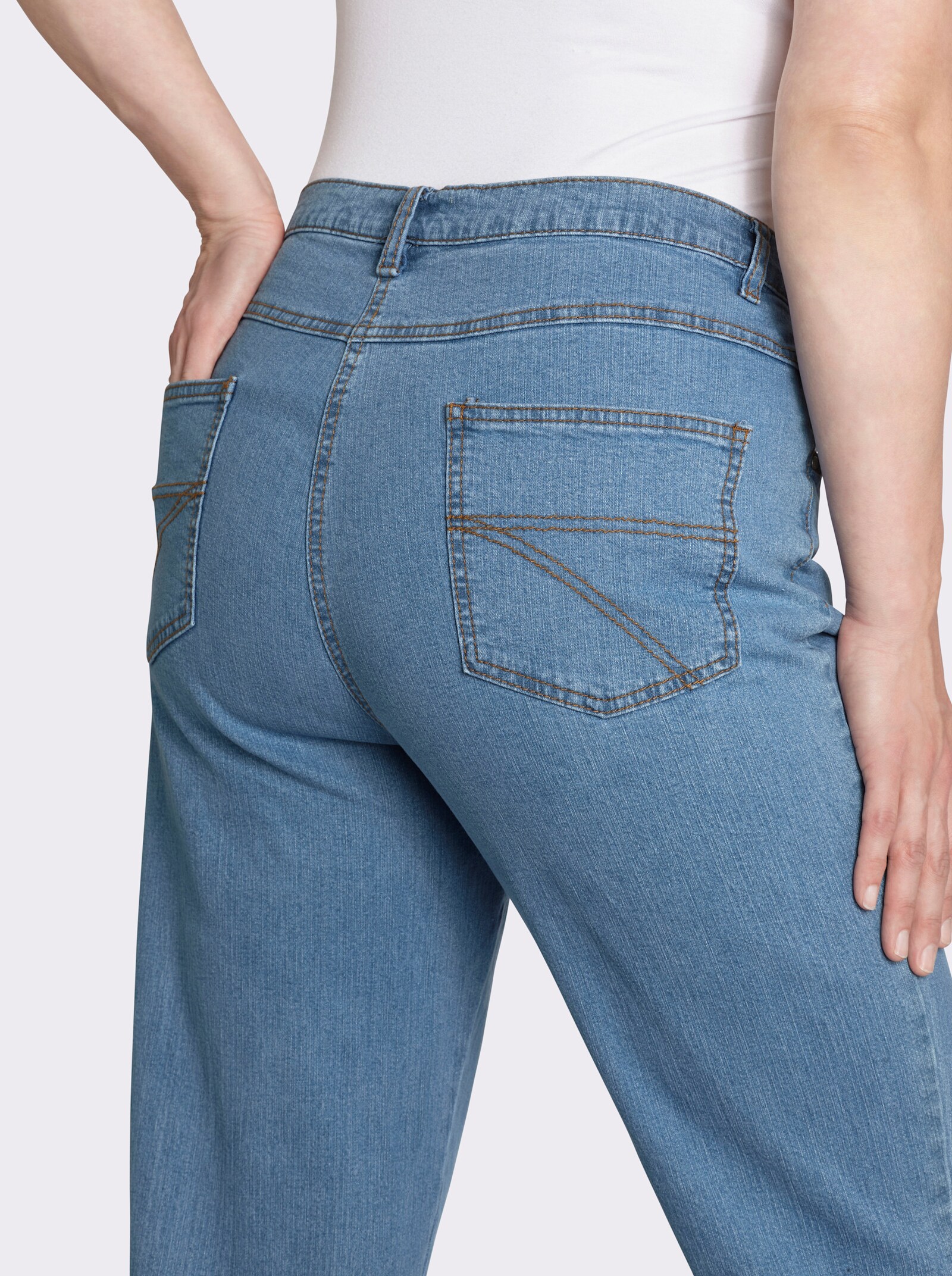 5-Pocket-Jeans mit Baumwoll-Stretch - blue-bleached