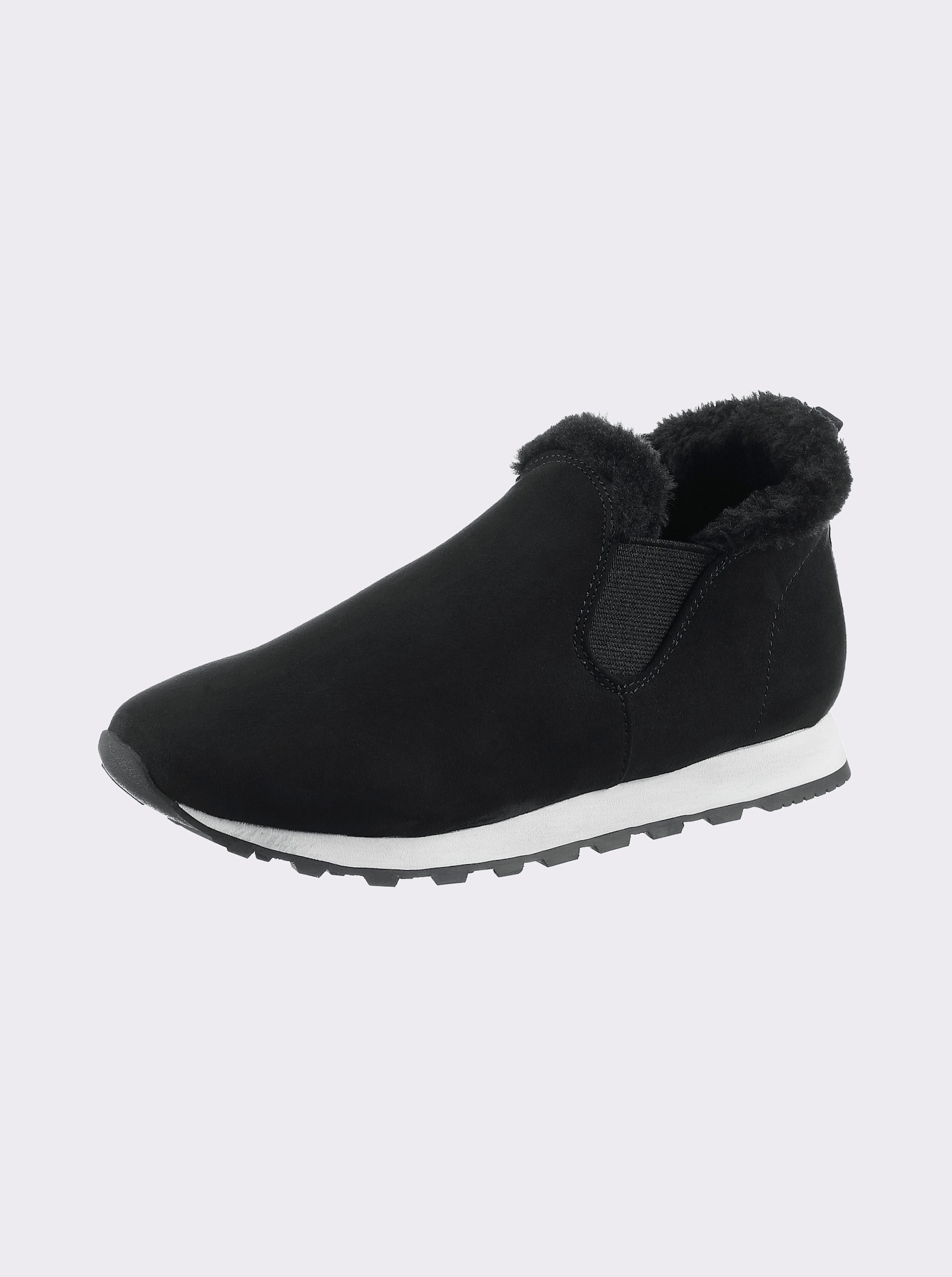 Slipper met warme voering - zwart