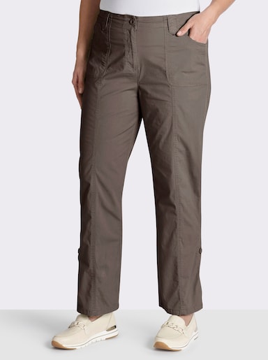 Hose mit krempelbaren Beinen - dunkeltaupe