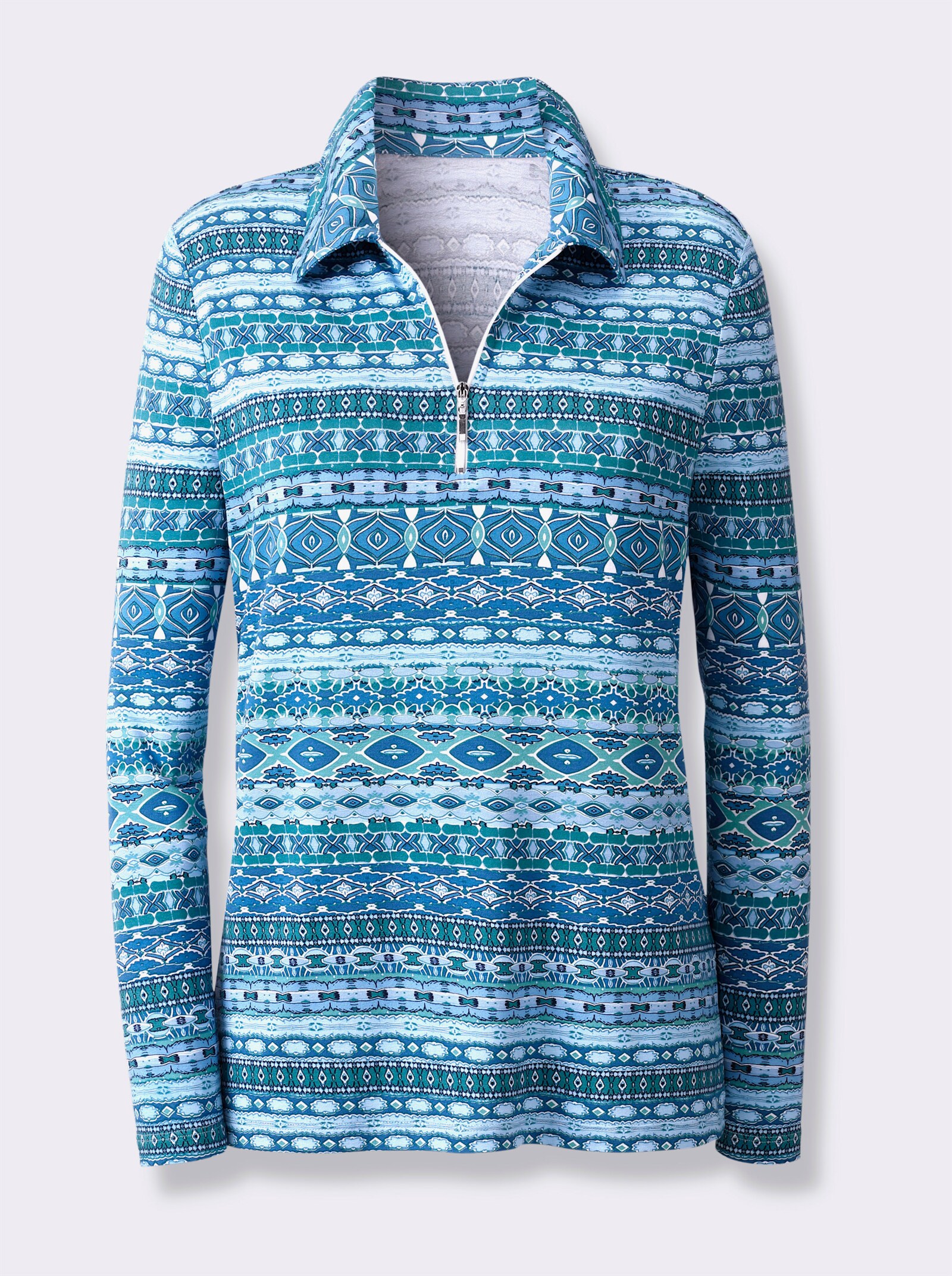 Poloshirt mit kurzem Reißverschluss - topas-bedruckt