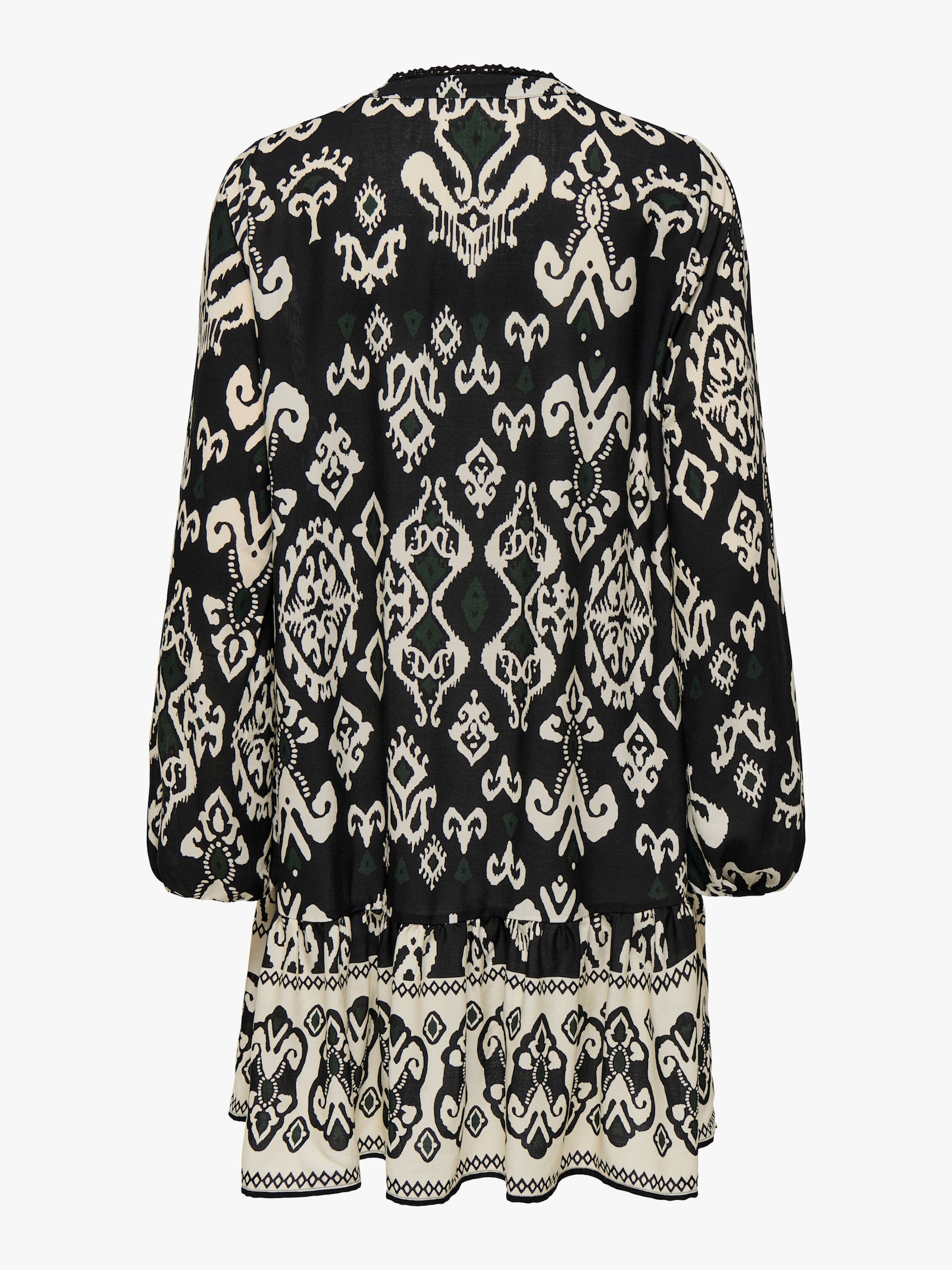 ONLY CARMAKOMA Sommerkleid - black aop:white