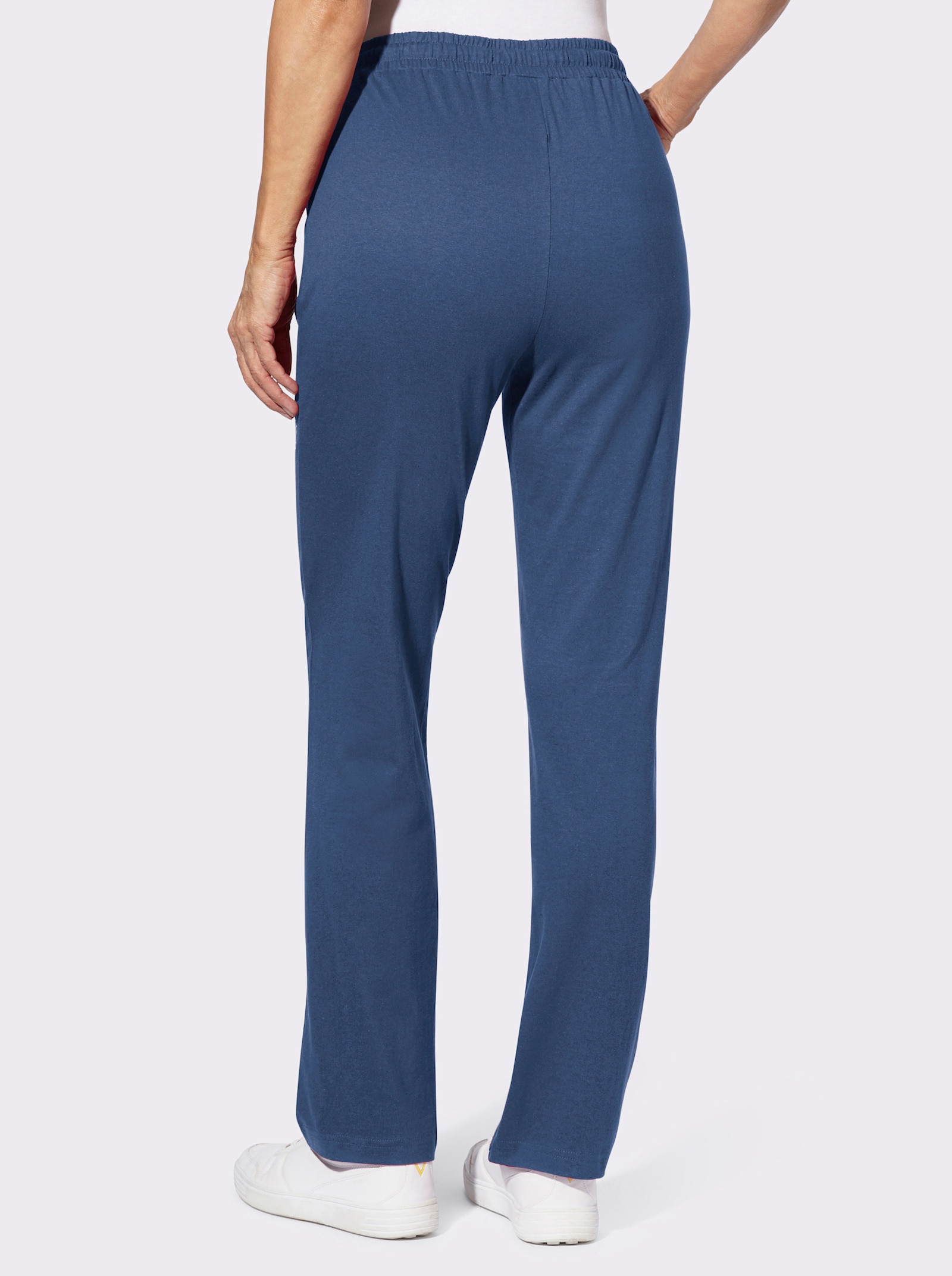 Freizeithose mit platziertem Druck - jeansblau