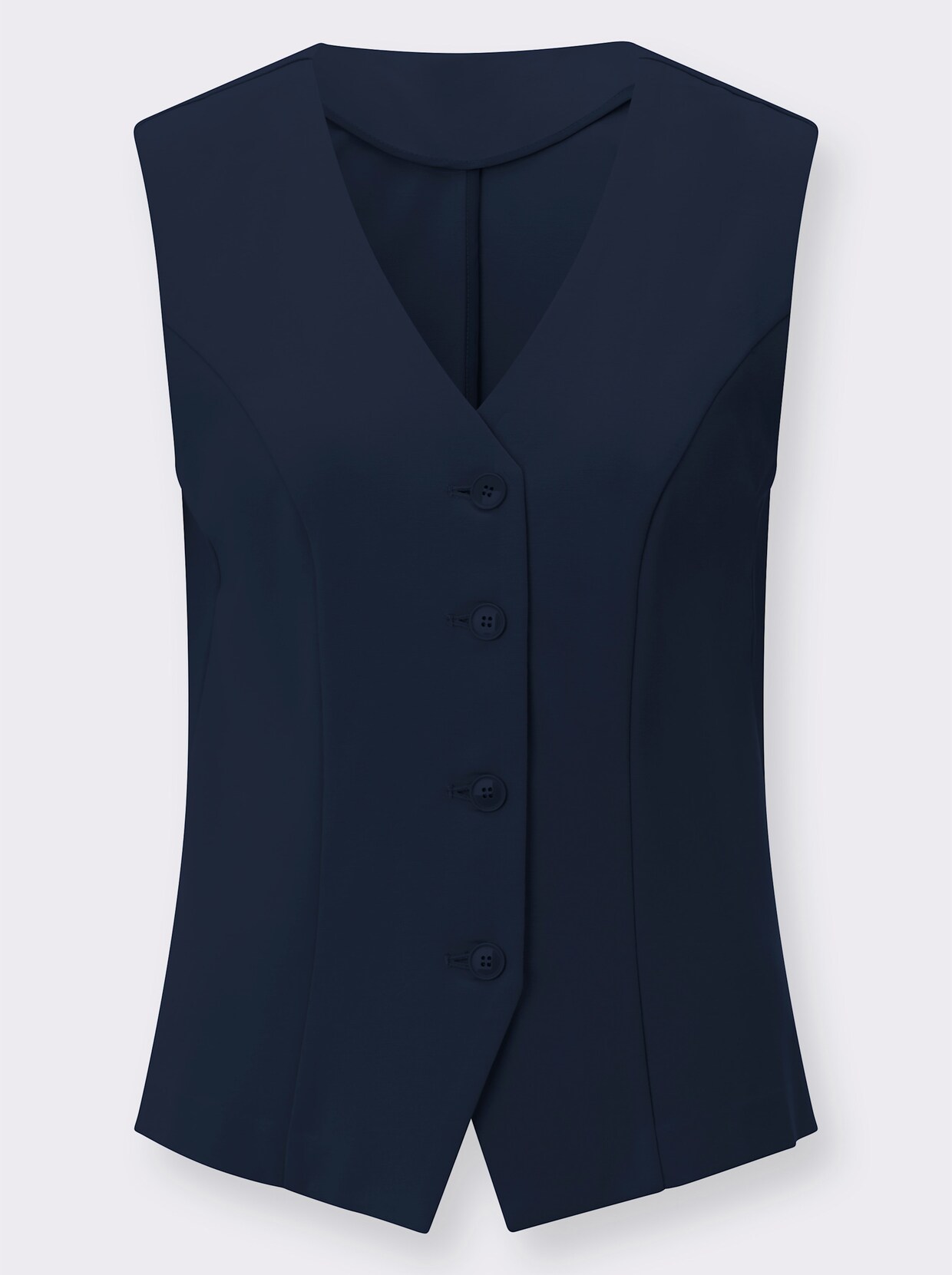 Anzugweste in Interlock-Qualität - dunkelblau