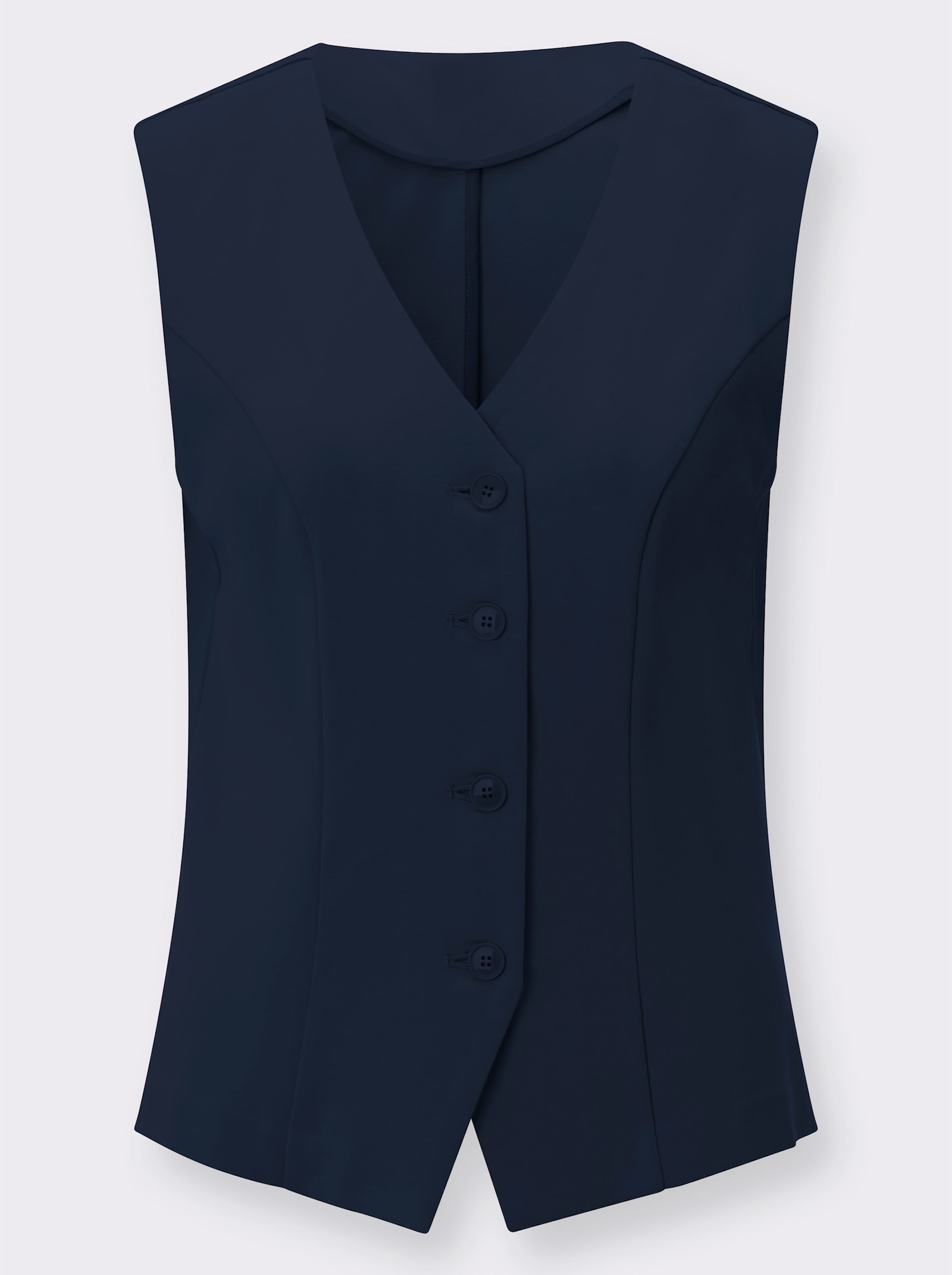 Anzugweste in Interlock-Qualität - dunkelblau