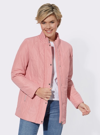 Übergangsjacke in Crinkle-Qualität - rosenquarz
