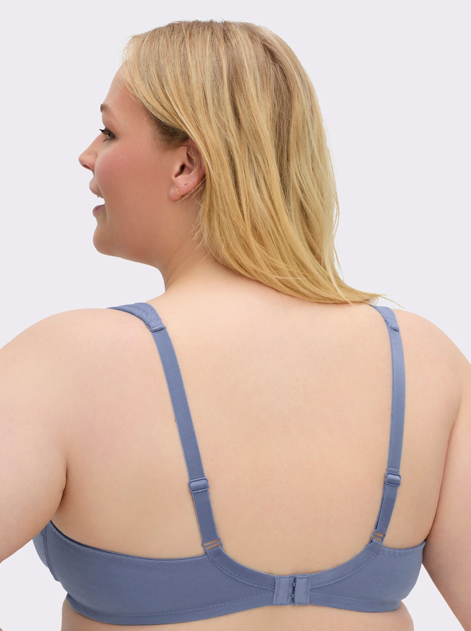 Sport-BH ohne Bügel - taubenblau