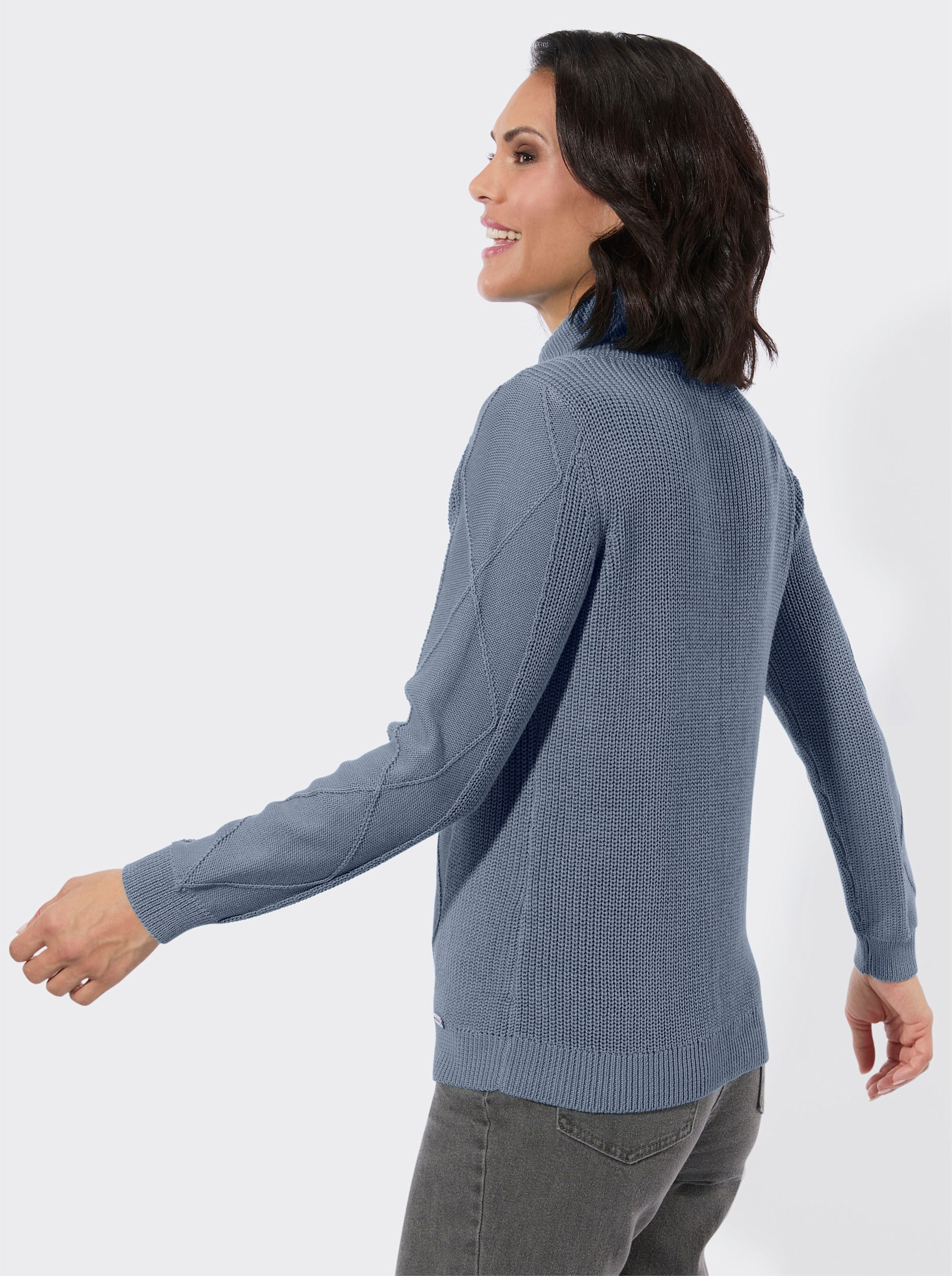 Pullover - taubenblau