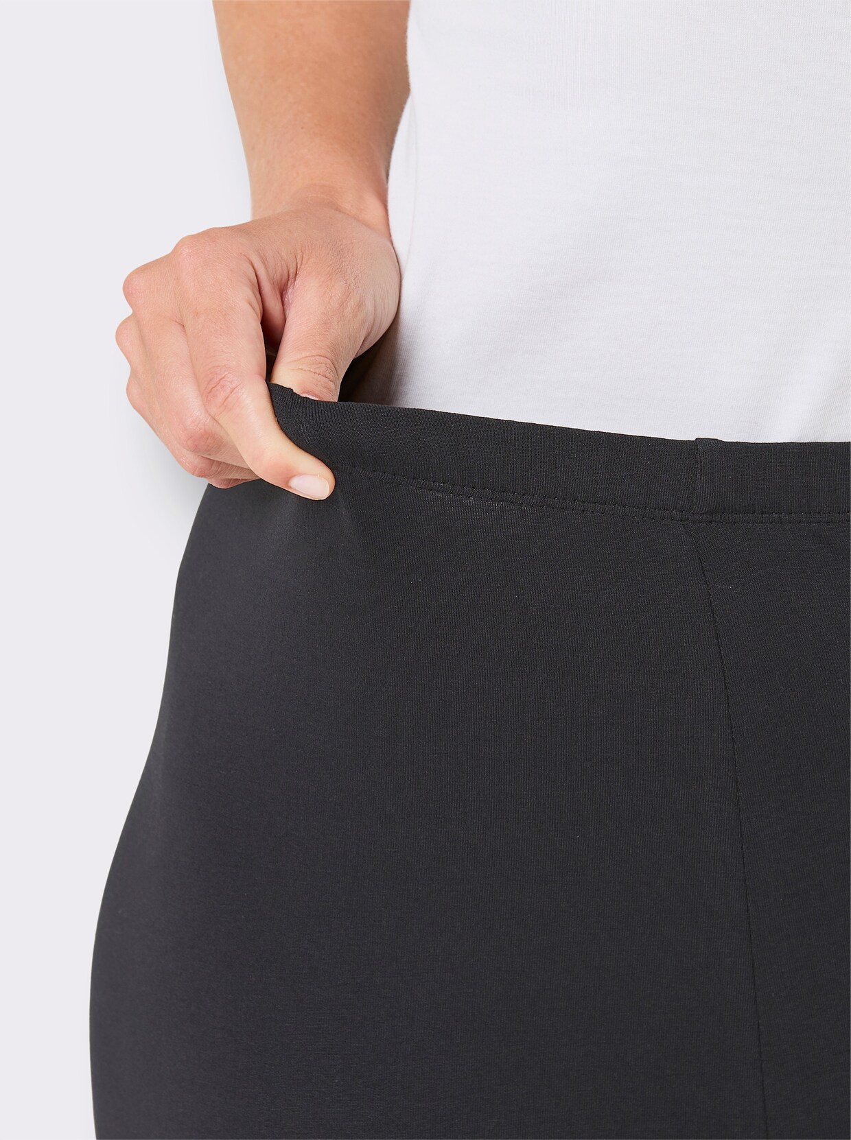 feel good Leggings 3/4-lang - schwarz + weiß