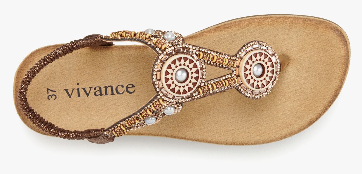 Vivance Teenslipper - bronskleurig