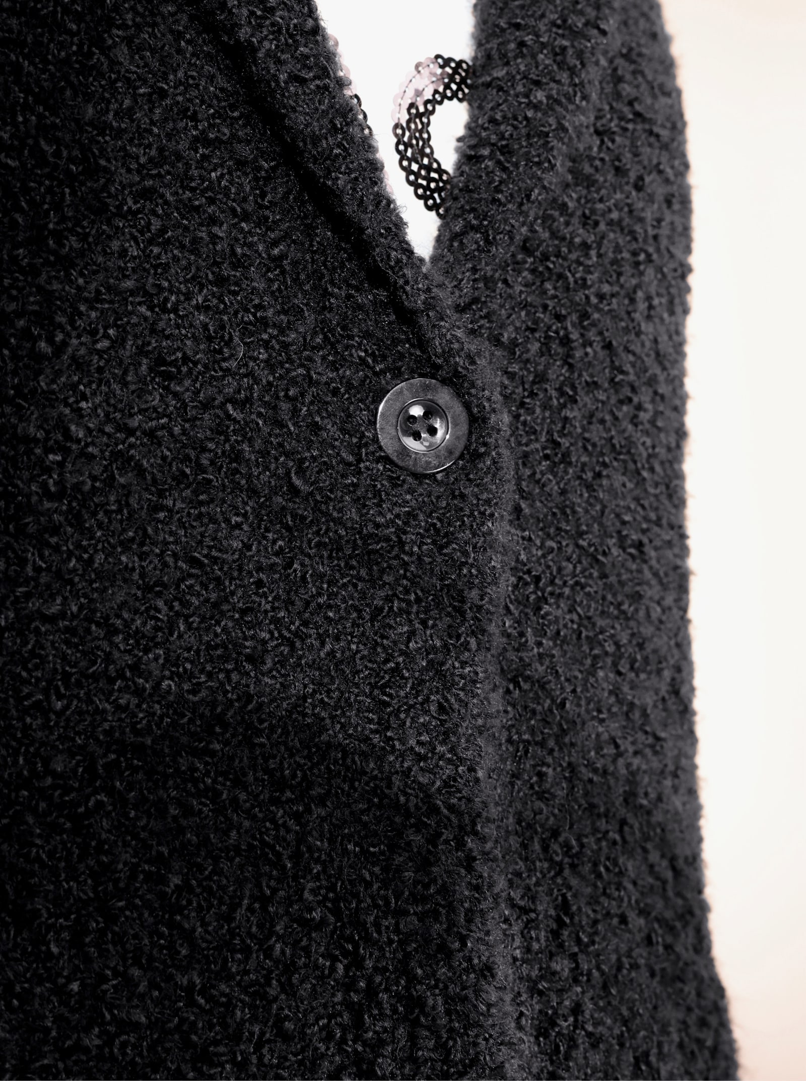 heine Lang vest met 2 zakken - zwart