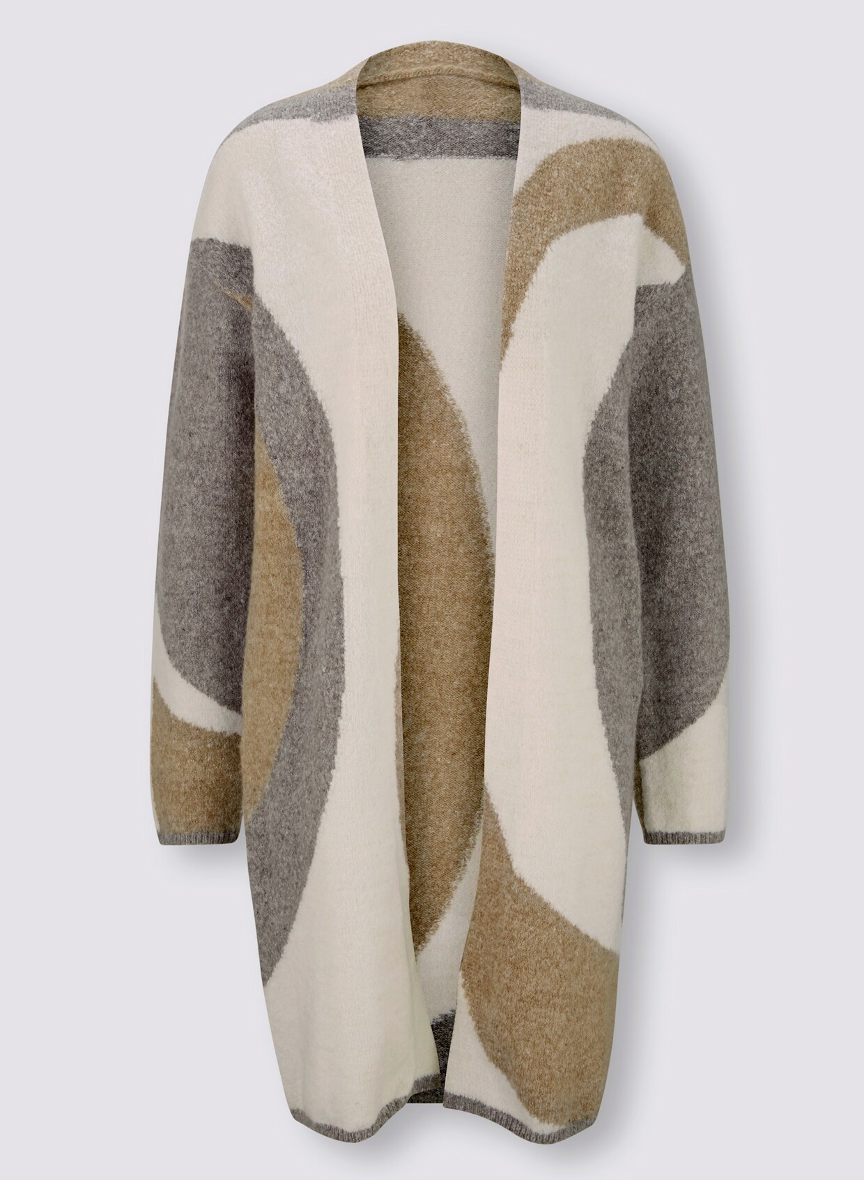 heine Manteau en tricot - sésame-gris pierre à motifs
