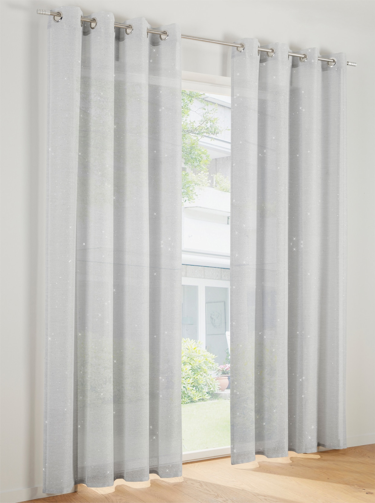 heine home Decoratieve vitrage - grijs