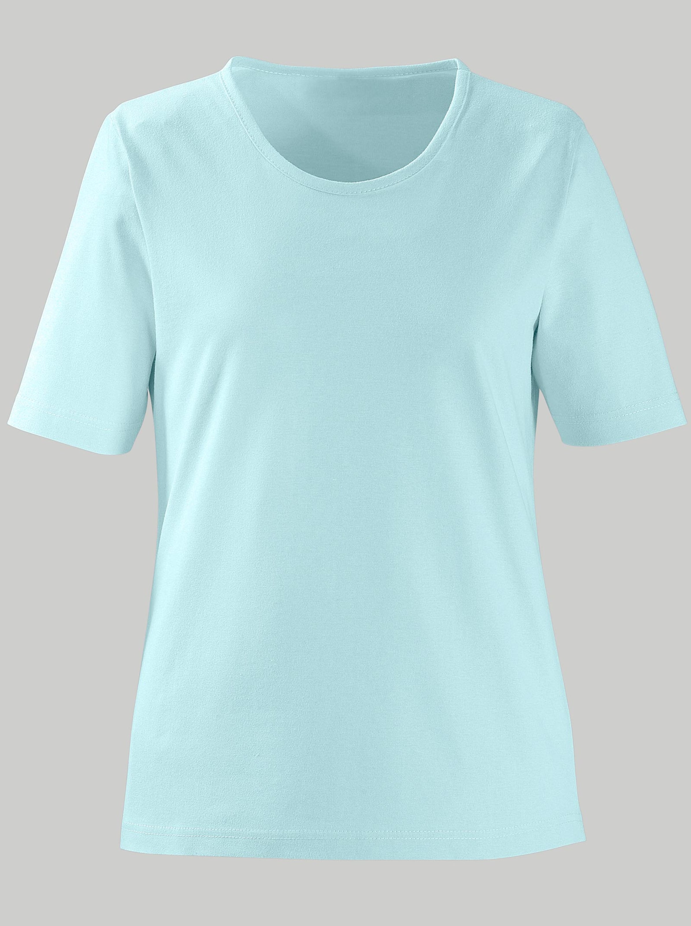Shirt in günstig Kaufen-Rundhalsshirt in türkis von heine. Rundhalsshirt in türkis von heine <![CDATA[Shirt mit Rundhals-Ausschnitt – ein echtes Basic für Ihre Garderobe!]]>. 