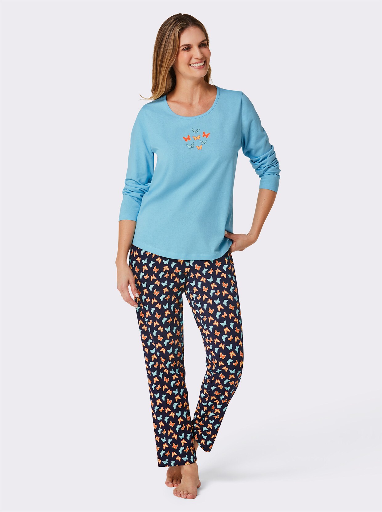 wäschepur Pyjama's - aqua + marine bedrukt