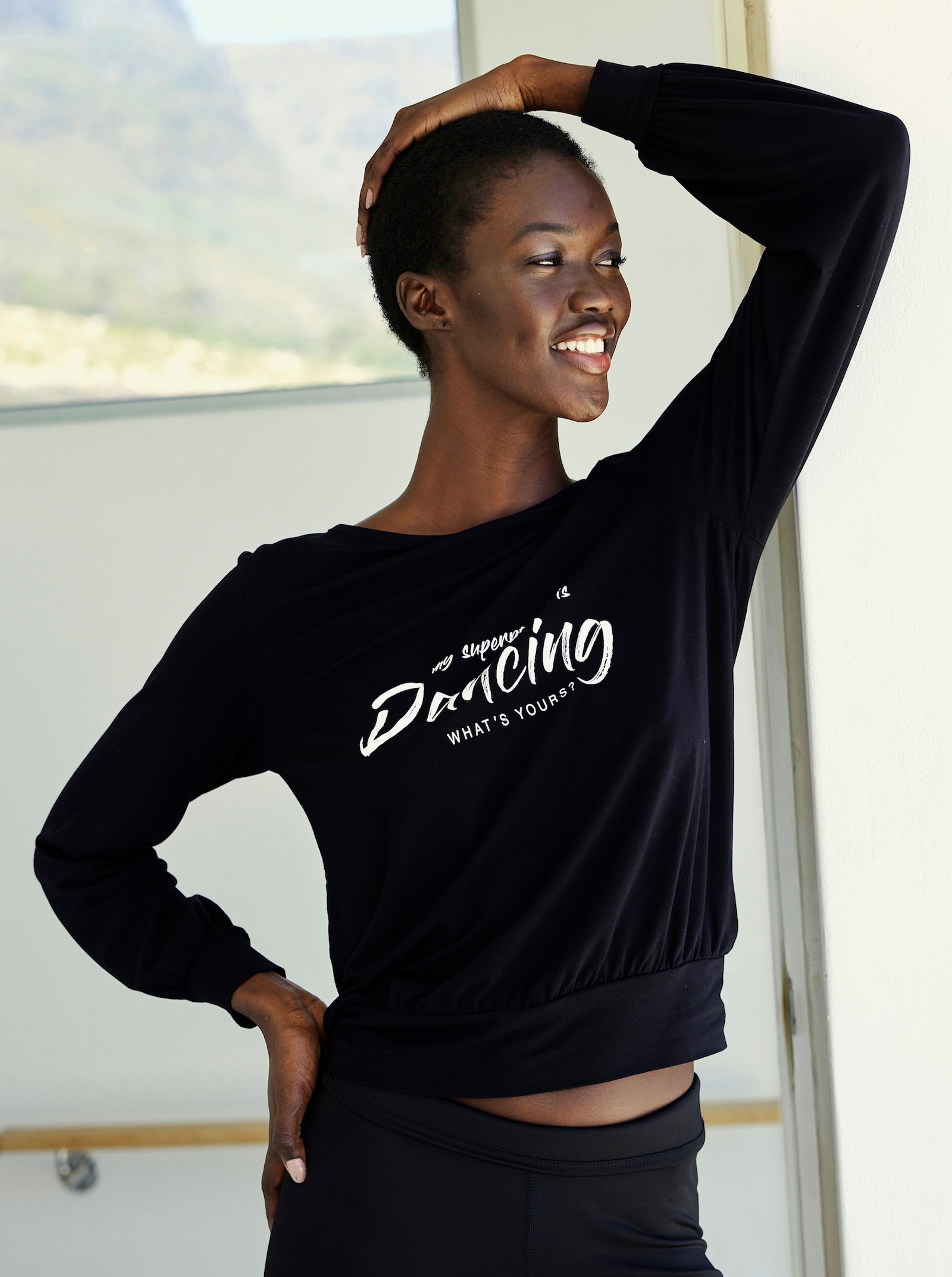 Catamaran Sports Funktionsshirt mit Frontdruck - schwarz-weiß