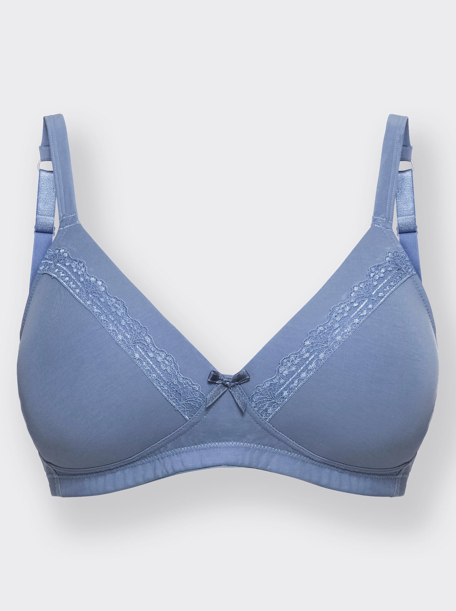 wäschepur Schalen-BH ohne Bügel mit vorgeformten Cups - schwarz + jeansblau