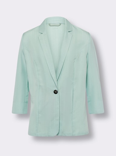 Blazer in Leinen-Optik - kalkmint